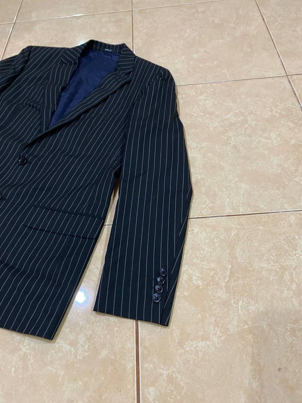 Comme Ca Ism × Japanese Brand Comme Ca Ism Navy Pensil Line Wool Blazer Size US M / EU 48-50 / 2 - 2 Thumbnail