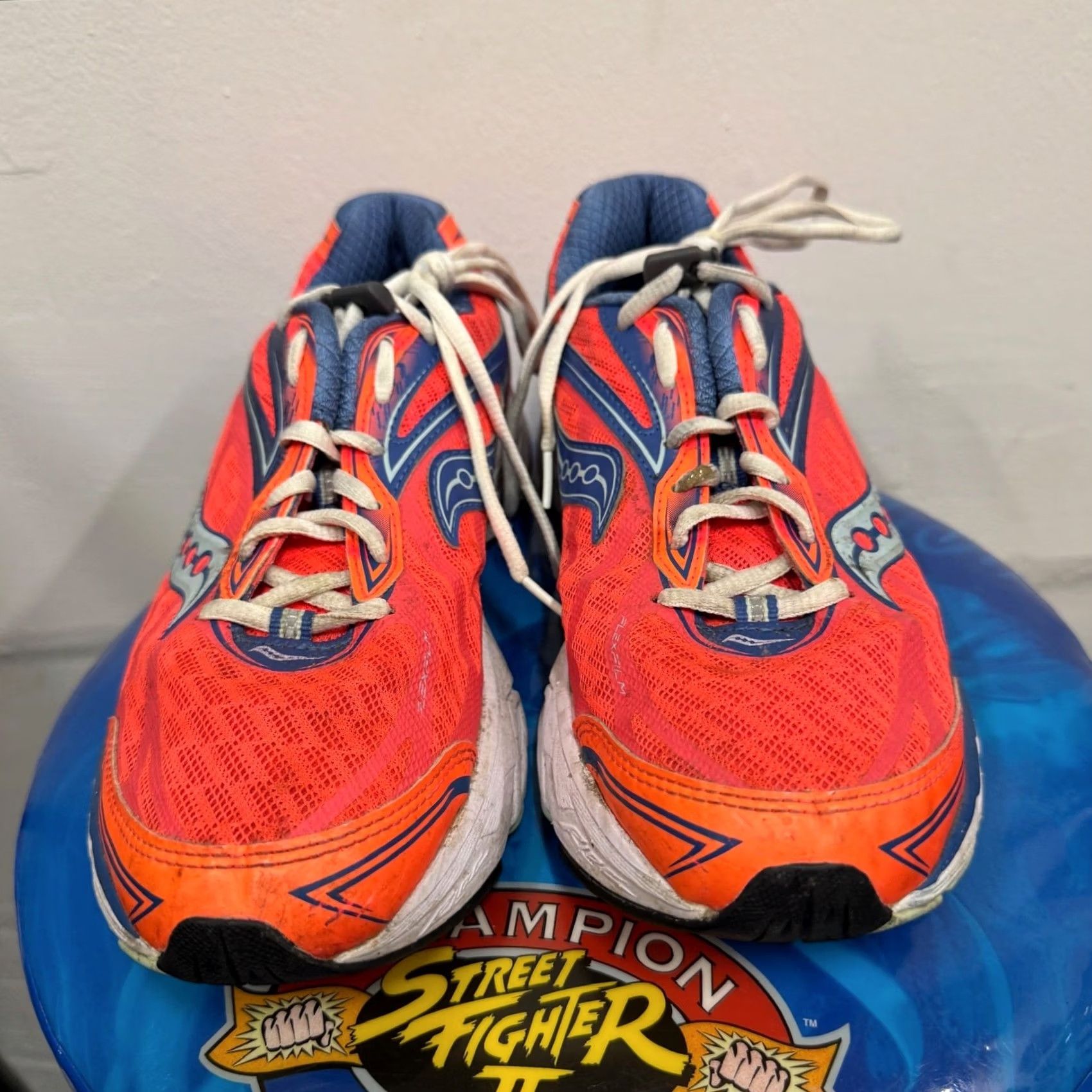 Saucony Saucony Ride 8 Women's 10.5 Running Worn Coral Blue Sea Power Grid Multicolor Womens, 10.5, Shoes, Worn, Saucony Ride 8, Running, Women Size US 11 / IT 41 - 3 Thumbnail