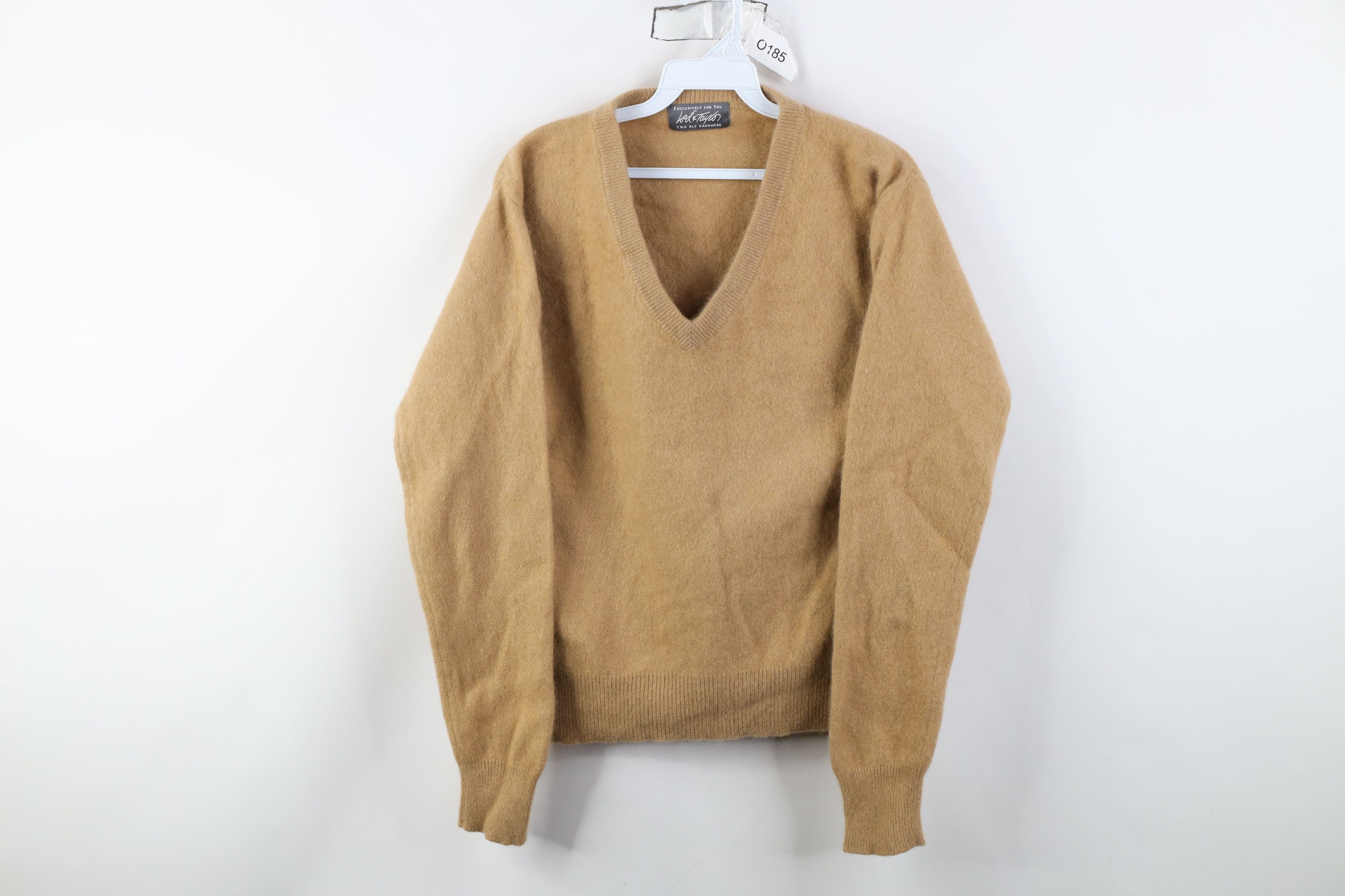 Vintage Vintage 90s Streetwear Ply Cashmere Knit V-Neck Sweater Size M / US 6-8 / IT 42-44 - 1 Thumbnail