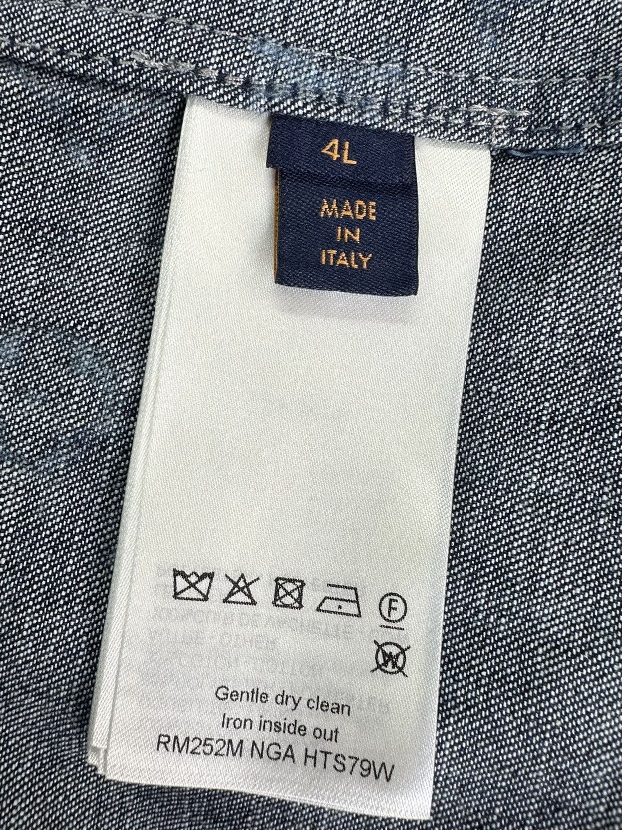 Louis Vuitton Louis Vuitton Nigo 4L Denim Monogram Button Up Shirt Size US XXL / EU 58 / 5 - 5 Thumbnail