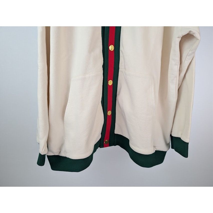 Gucci o1rshd1 Cardigan Medium Felted Cotton Jersey Natural / Mix Size US XXL / EU 58 / 5 - 4 Thumbnail