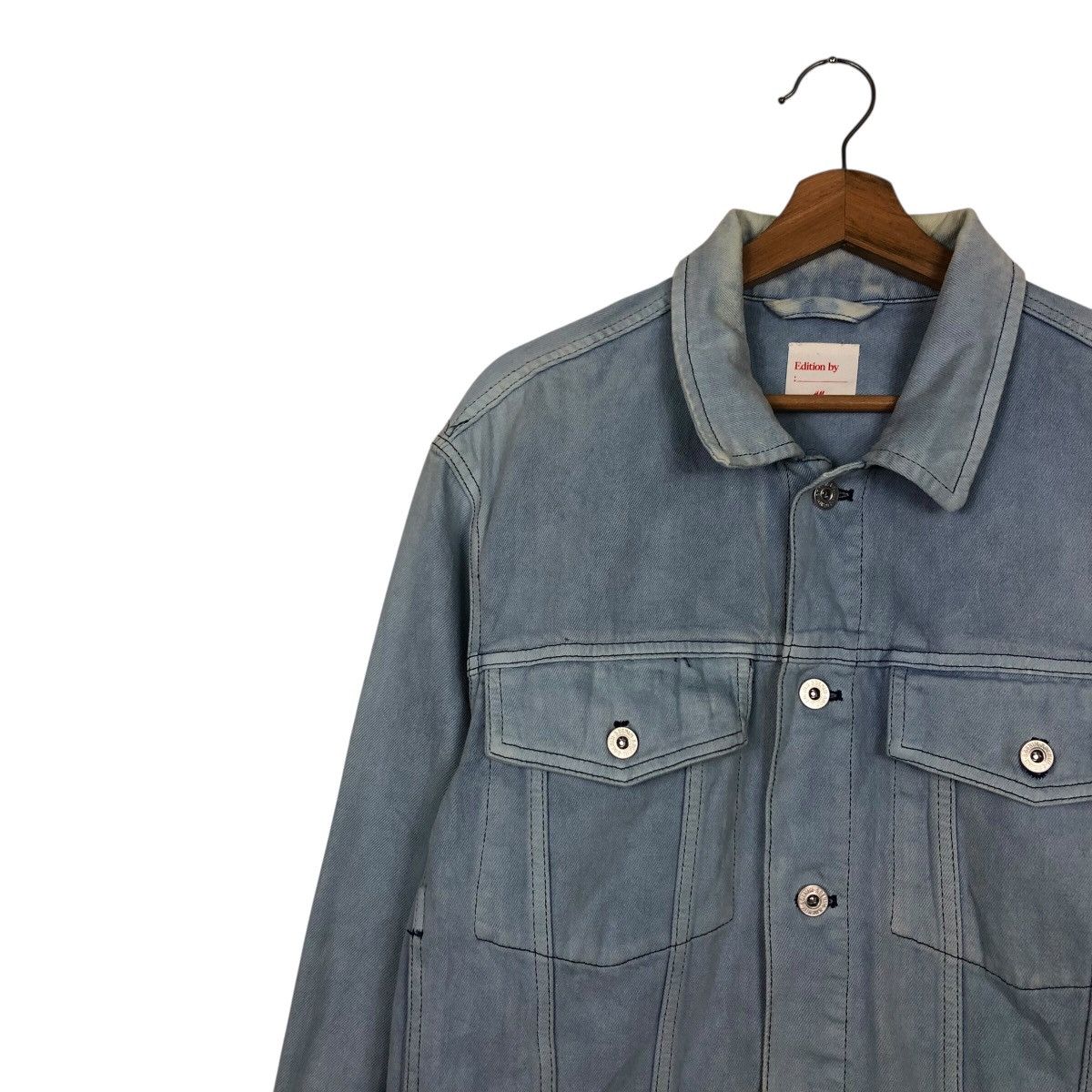 Japanese Brand × Vintage 📌Vintage Trucker Denim Jacket H&M Biker Issey Miyake Size US M / EU 48-50 / 2 - 8 Thumbnail
