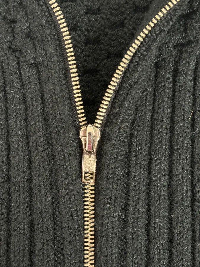 Daniele Alessandrini 2000s Daniele Alessandrini Black Wool Zip-Up Sweater Size US S / EU 44-46 / 1 - 10 Thumbnail