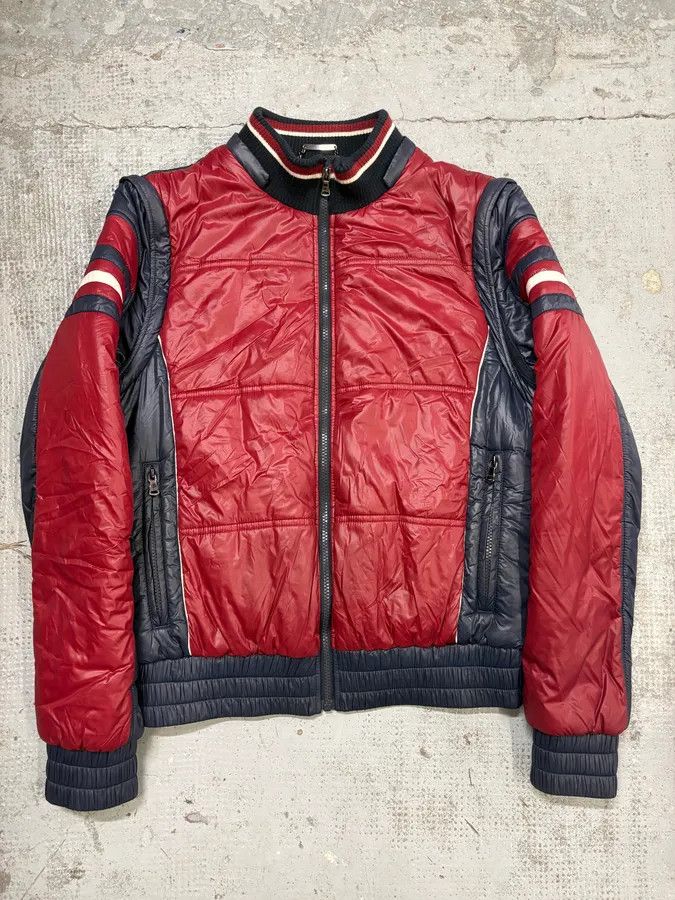 Dolce & Gabbana AW2008 Dolce & Gabbana Red Nylon Removable Sleeves Quilted Puffer Jacket Size US M / EU 48-50 / 2 - 2 Thumbnail