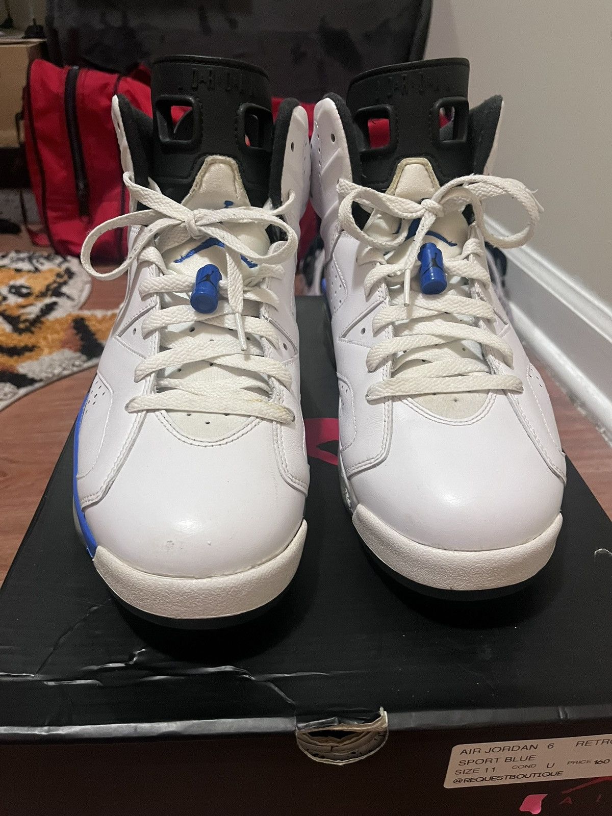 Jordan Brand × Nike Air Jordan 6 Retro 'Sport Blue' 2014 Size US 11 / EU 44 - 4 Thumbnail
