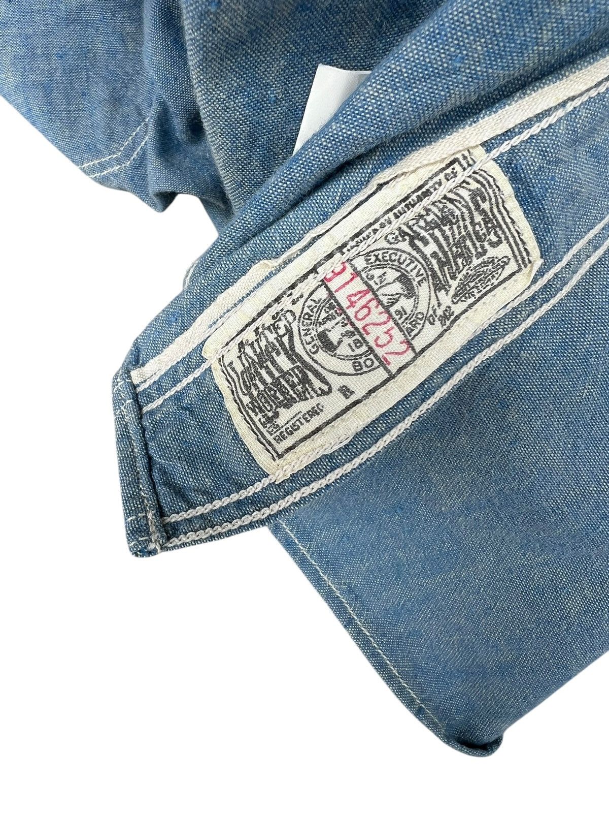 Sugar Cane Sugar Cane Chin Strap Gusset Selvedge Chambray Shirt Size US S / EU 44-46 / 1 - 17 Thumbnail