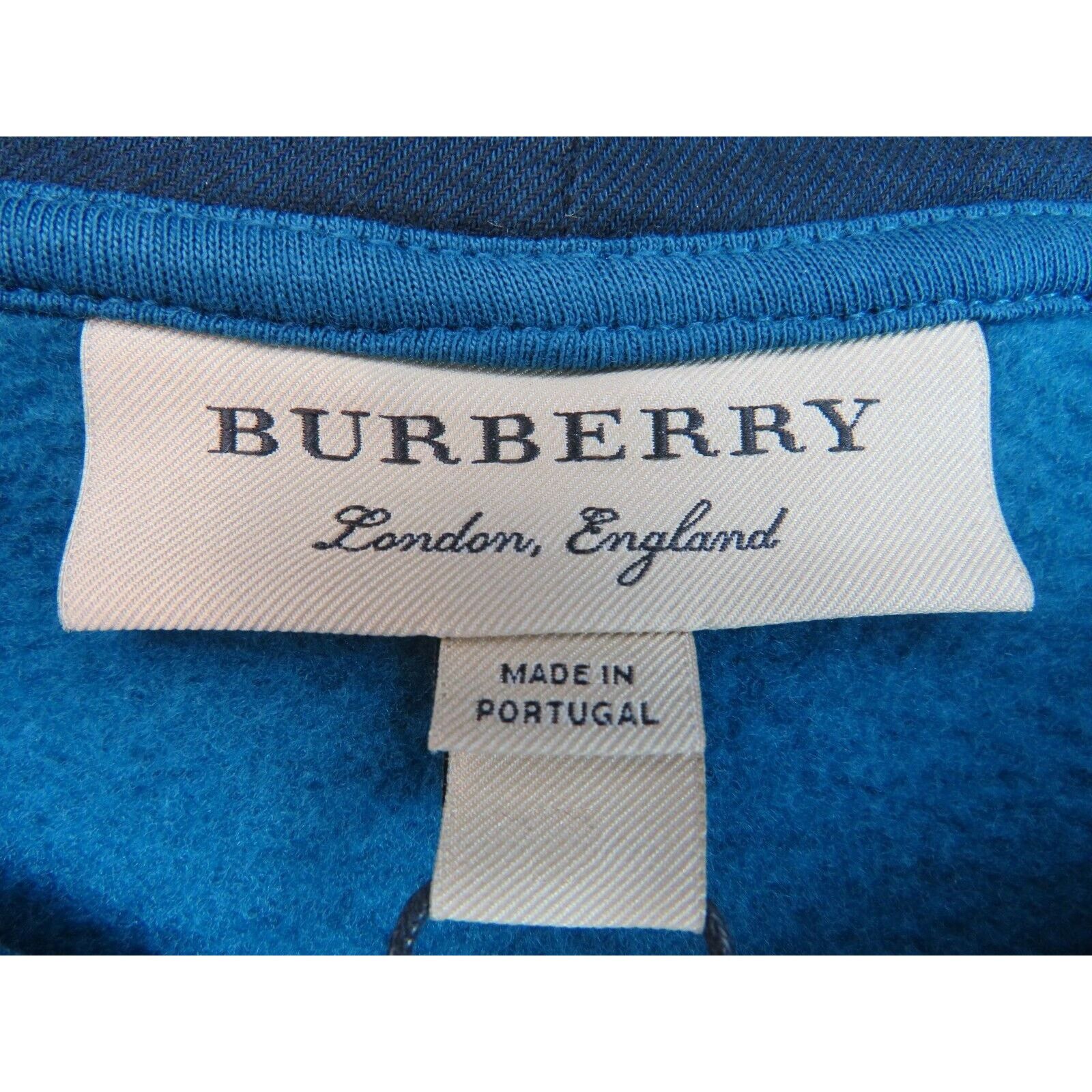 Burberry BURBERRY CLAREDON BLUE COTTON NOVA CHECK LOGO HOODIE XL Size US XL / EU 56 / 4 - 7 Thumbnail