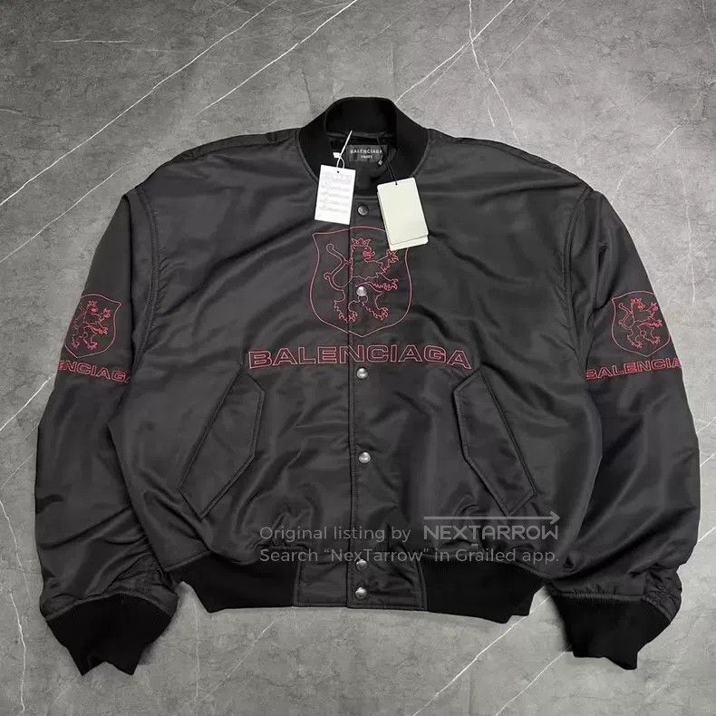 Balenciaga Balenciaga Lion head embroidery flight jacket bomber Size US XS / EU 42 / 0 - 1 Thumbnail