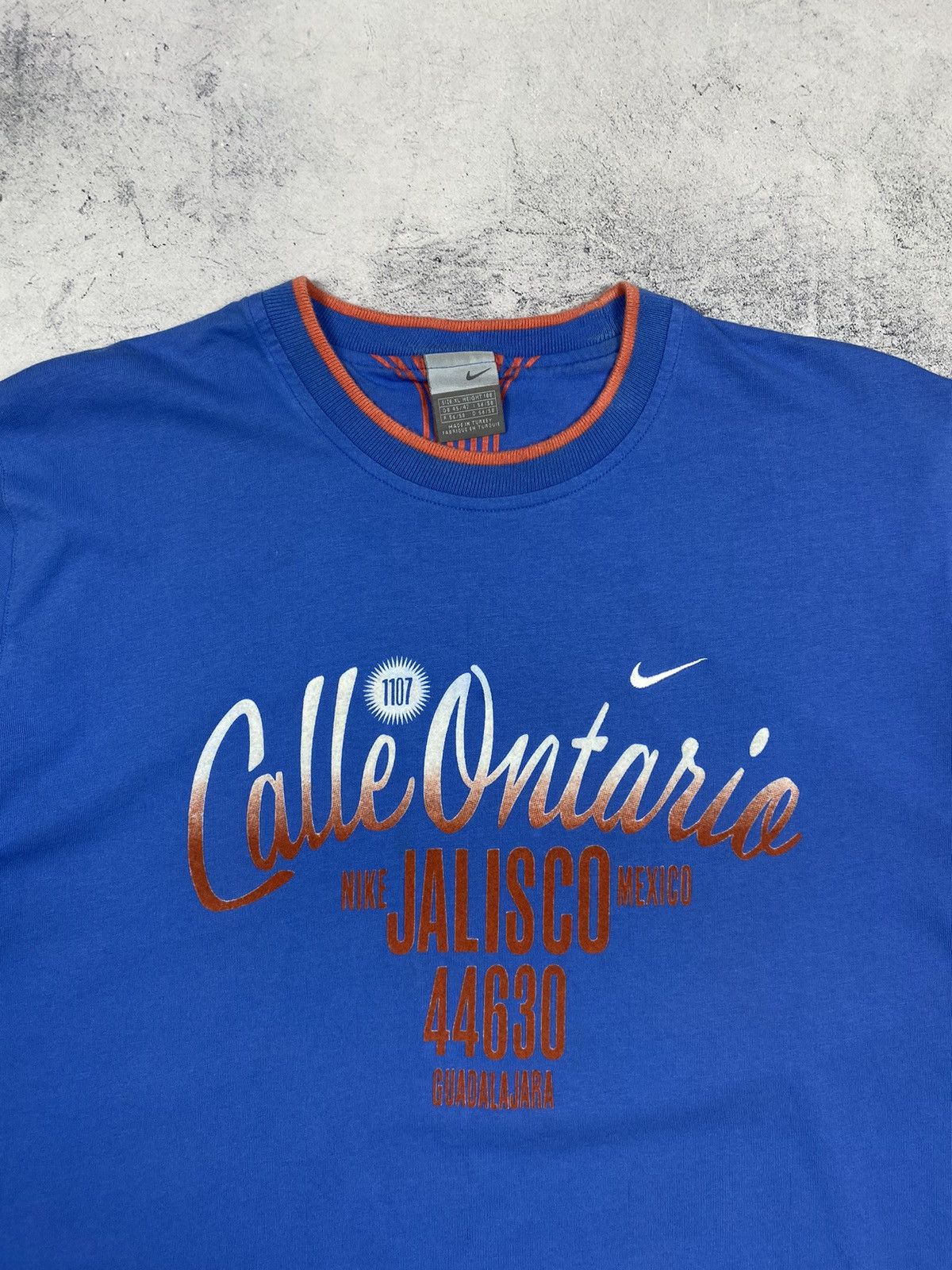 Nike Vintage 90 Nike Calle Ontario Jalisco Mexico Swoosh T Shirt Size US XL / EU 56 / 4 - 5 Thumbnail