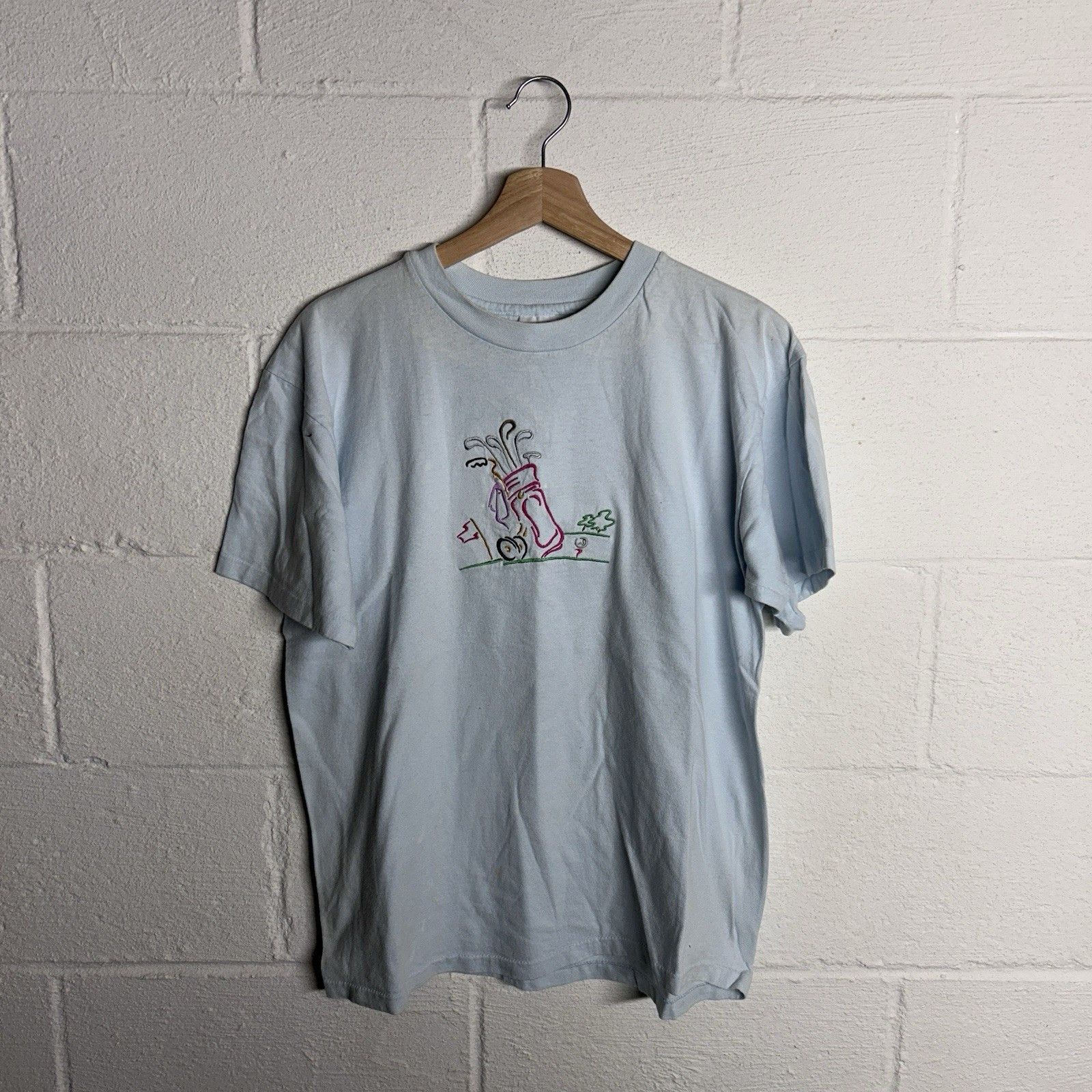 Vintage Vintage 90’s Embroidered Golf Themed Tshirt Size Large Size US L / EU 52-54 / 3 - 1 Thumbnail