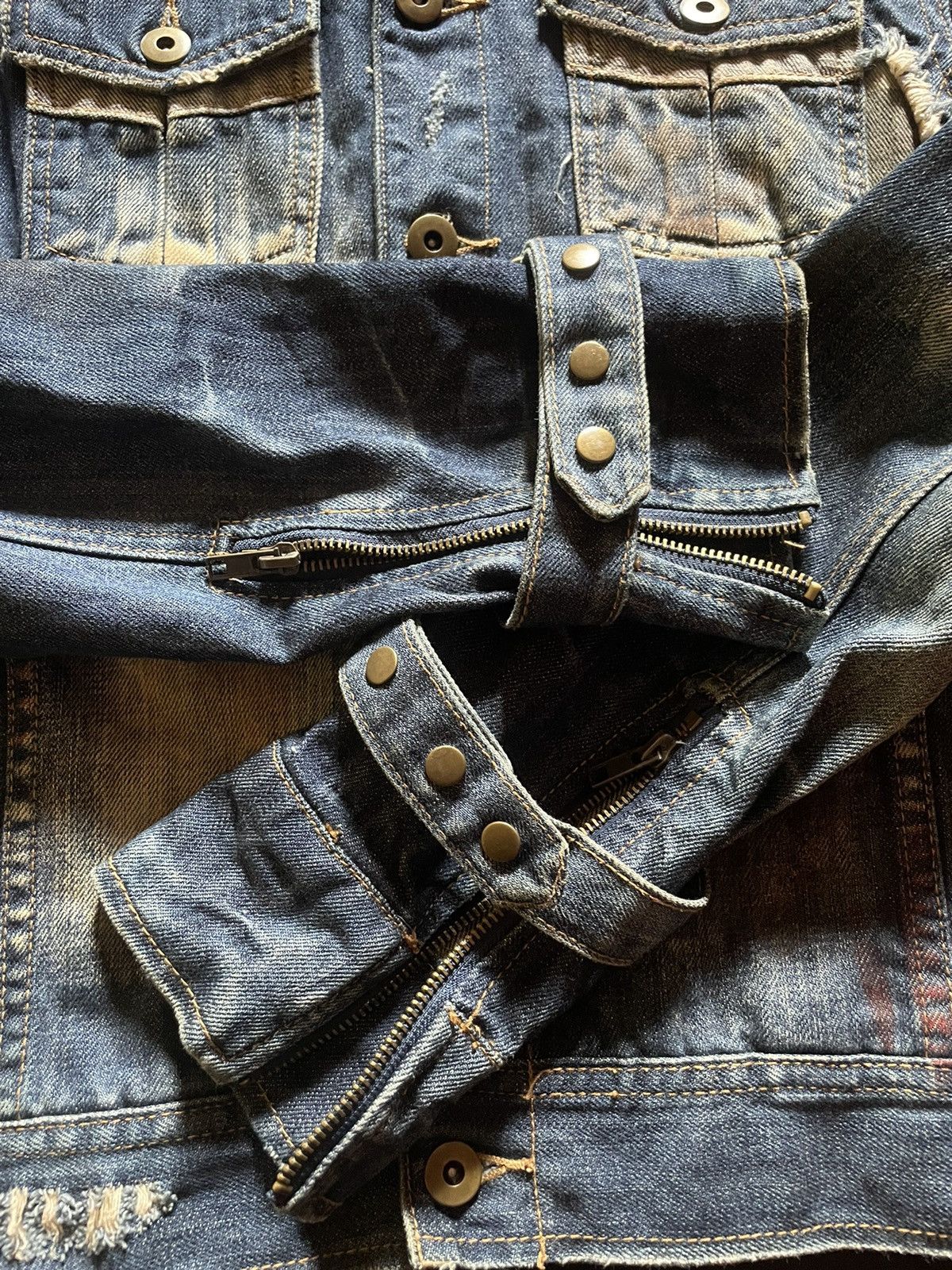 Japanese Brand Midas Boro Denim Jacket Size US S / EU 44-46 / 1 - 4 Thumbnail