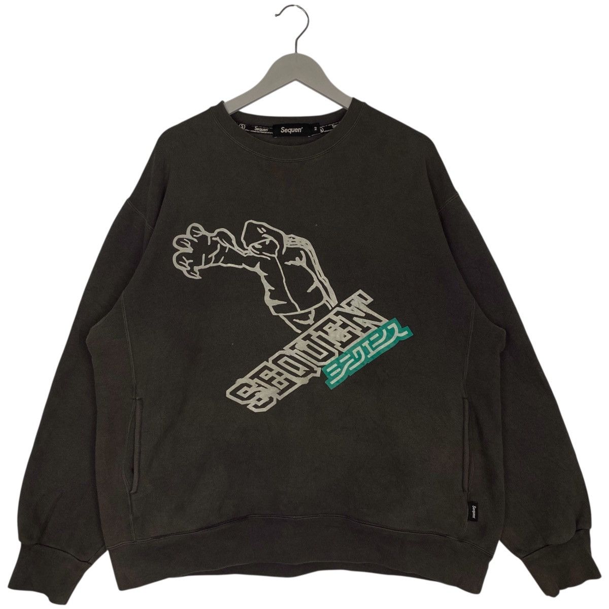 Vintage Vintage Sequen Sweatshirt Crewneck Black Pullover Size L Size US L / EU 52-54 / 3 - 1 Thumbnail