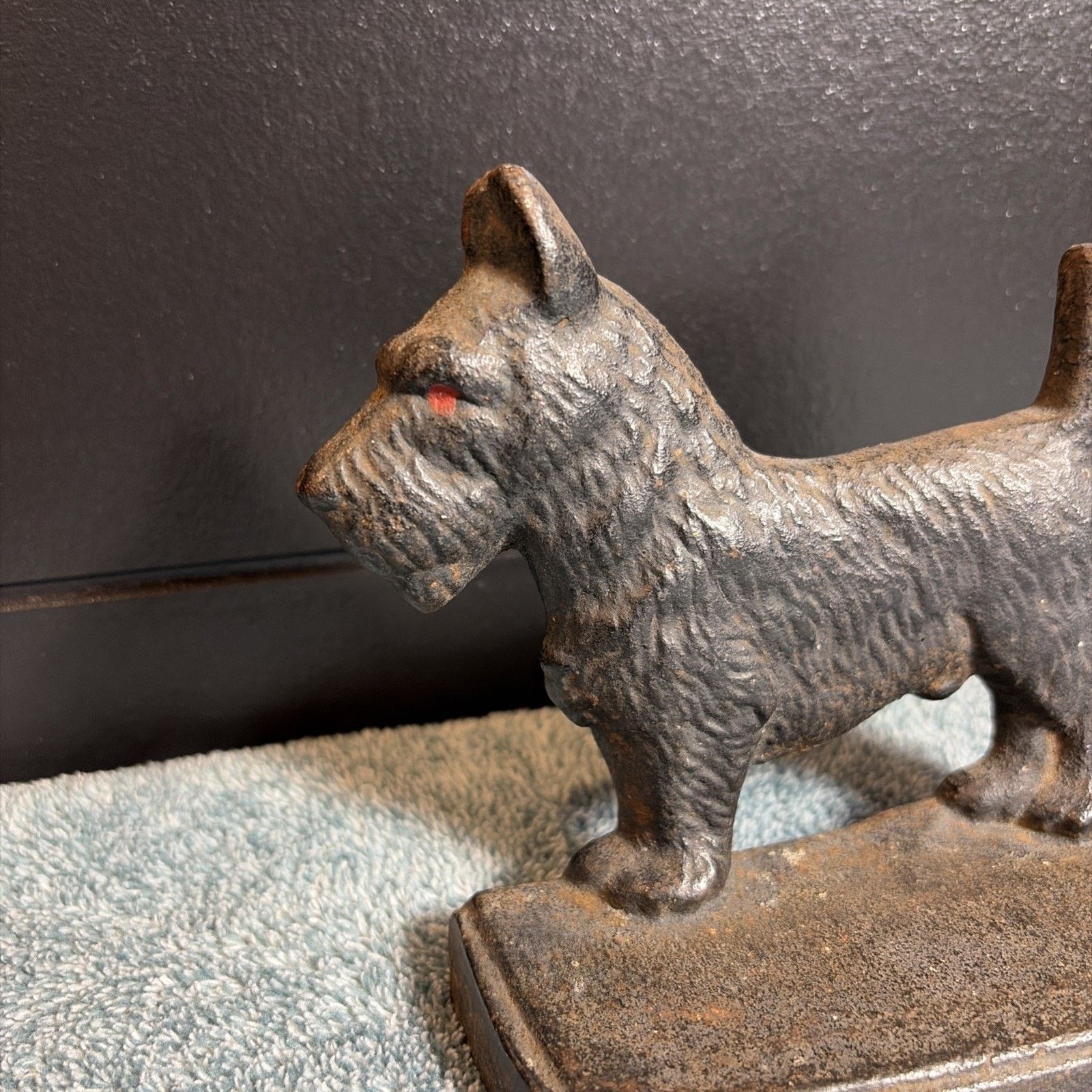 Vintage Vtg Scottie Dog 1 Bookend Door Stop Cast Iron Decor Dog Size ONE SIZE - 3 Thumbnail