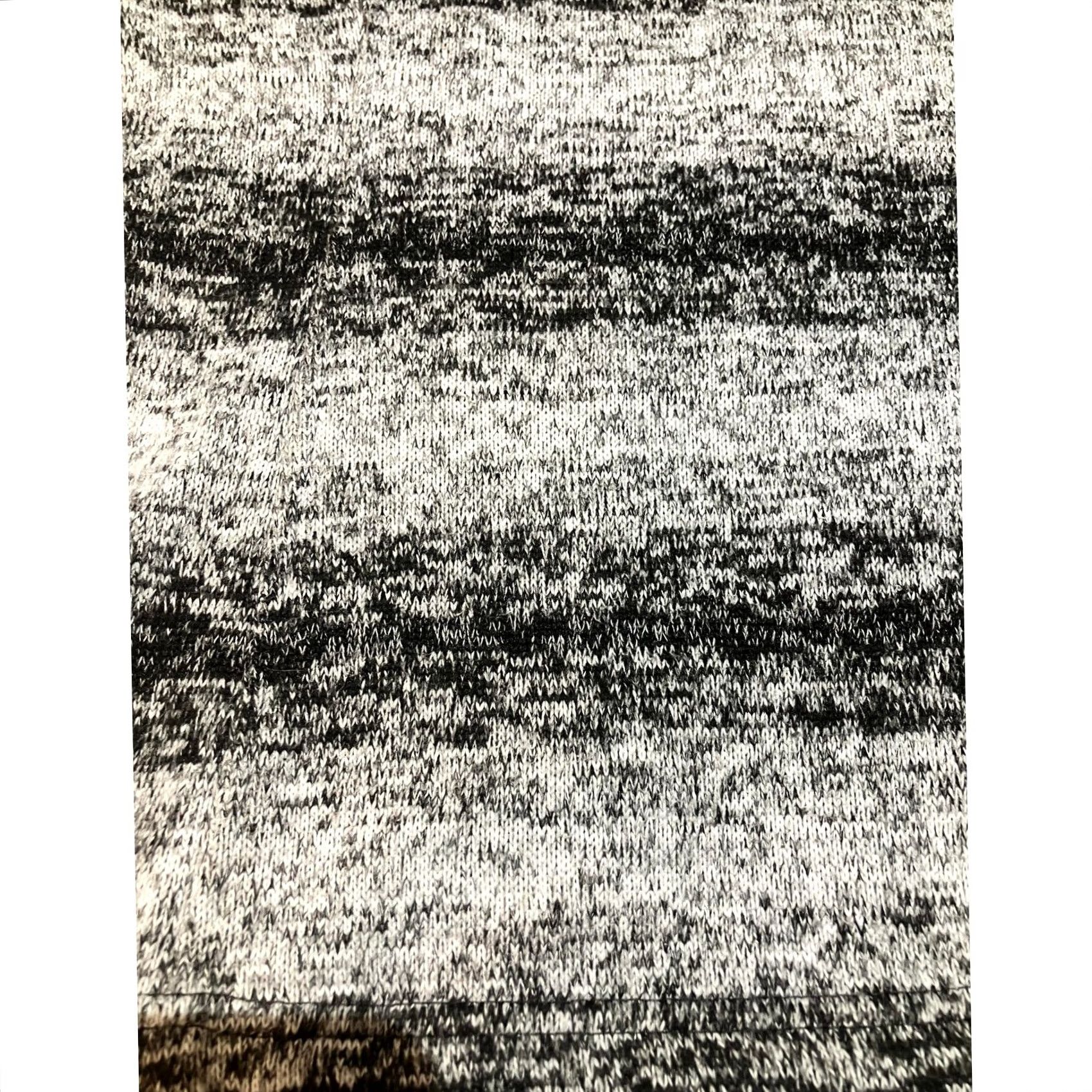 Lands' End Lands' End Quarter Zip Sherpa Black White Gray Ombre Stripe Pullover Sweater Size M Women Regular Sweatshirt Size M / US 6-8 / IT 42-44 - 3 Thumbnail
