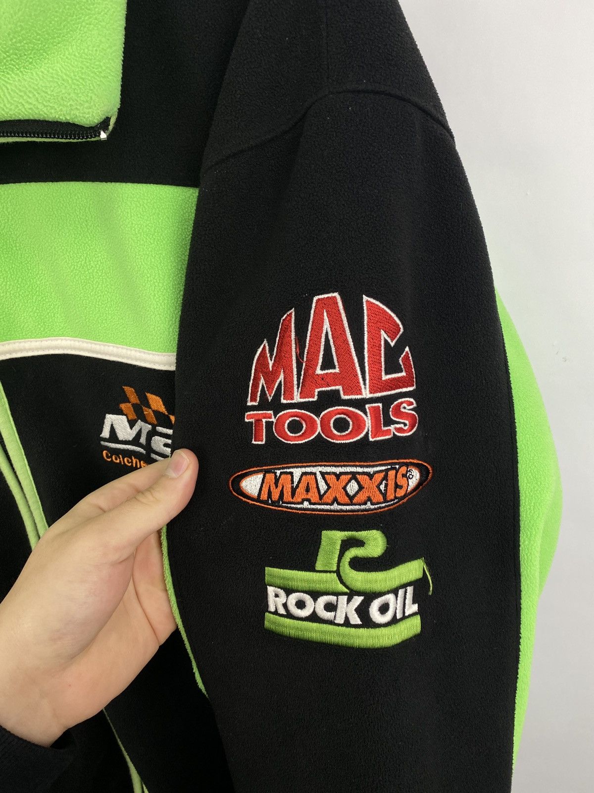 Japanese Brand 🇯🇵 Vintage Kawasaki Racing Nascar Moto Fleece Retro Rare Size US XL / EU 56 / 4 - 10 Thumbnail