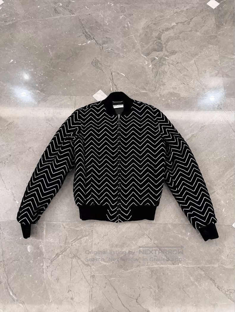 Saint Laurent Paris Saint Laurent Paris Velvet Striped Insulated Padded Cotton Size US S / EU 44-46 / 1 - 1 Thumbnail