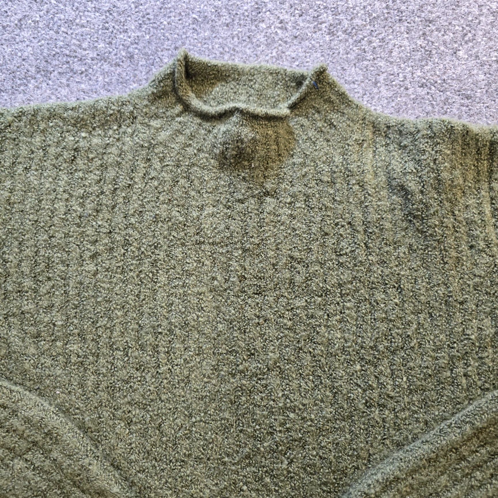 Vintage LL Bean Sweater Womens Size Medium Green Wool Blend Funnelneck Casual Pullover Regular Knit Long Sleeve Vintage No Womens Size M / US 6-8 / IT 42-44 - 2 Thumbnail