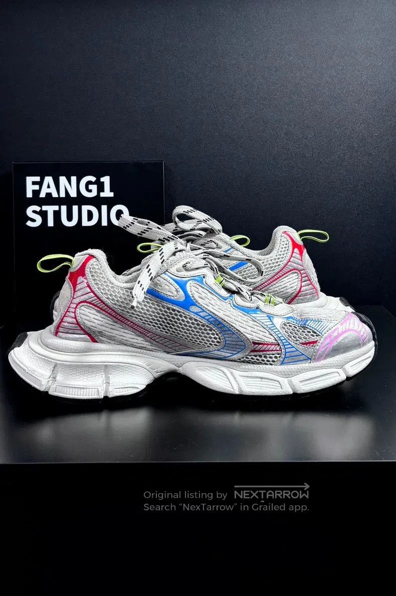 Balenciaga Balenciaga 3xl Rainbow Color White Red Blue Low. Size US 10 / EU 43 - 5 Thumbnail