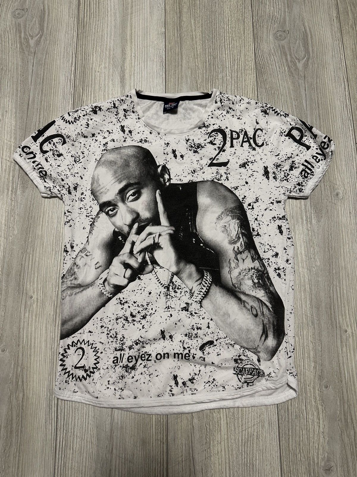 Band Tees × Rap Tees × Vintage Vintage 2Pac All Eyez On Me Sportswear Boot T-Shirt Size US M / EU 48-50 / 2 - 1 Thumbnail