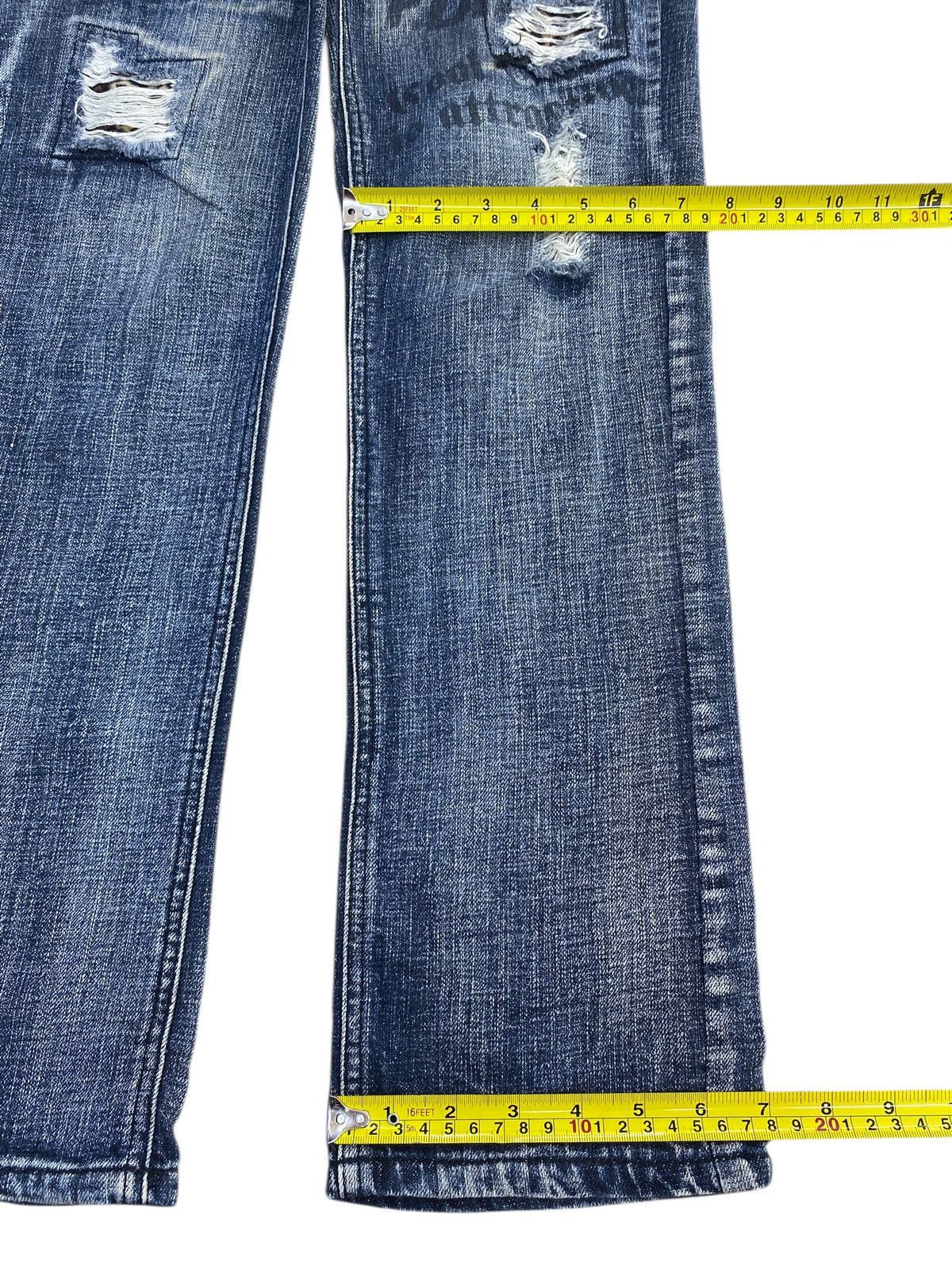 Japanese Brand Japanese Brand Dark Blue Acid Wash Style Distressed Jeans Size US 28 / EU 44 - 8 Thumbnail