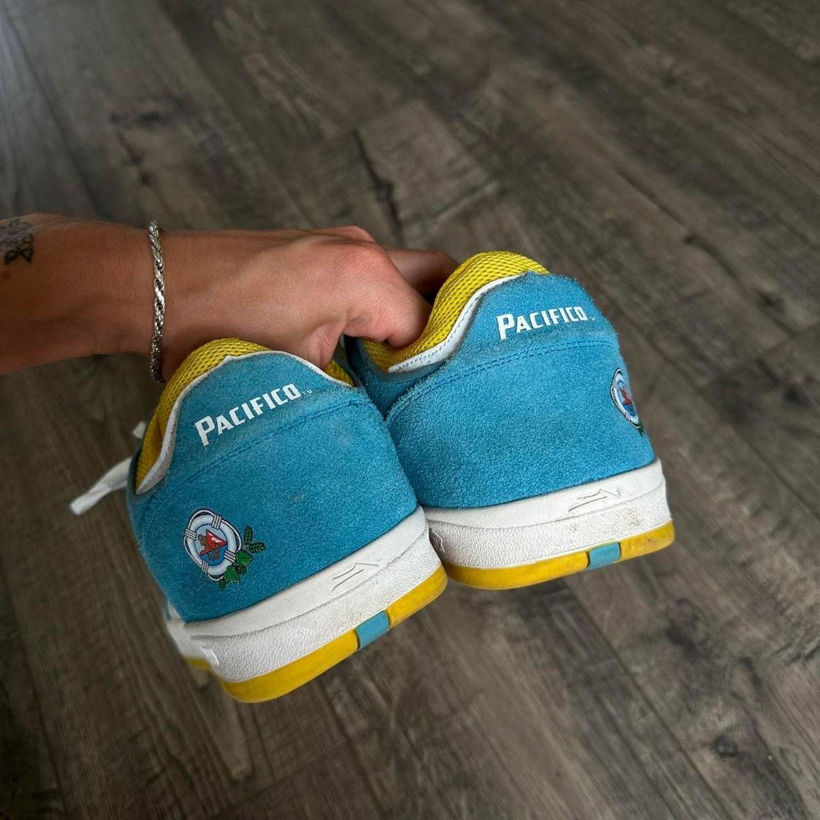 Lakai Lakai Pacifico Telford Low Yellow White Skate Shoe Sneaker Size US 11.5 / EU 44-45 - 6 Thumbnail