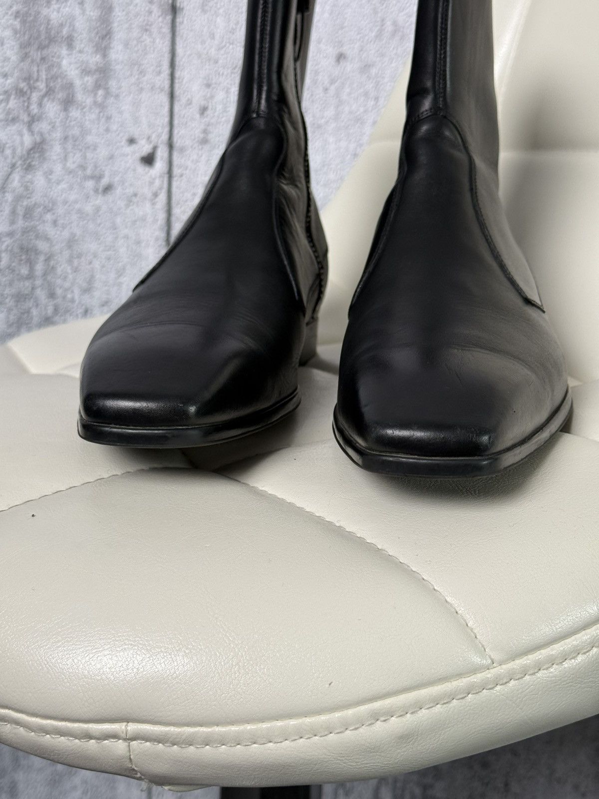 Dior × Hedi Slimane Dior Homme AW 2007 HEDI SLIMANE Era Zip-Up Leather Boots Size US 8.5 / EU 41-42 - 17 Thumbnail
