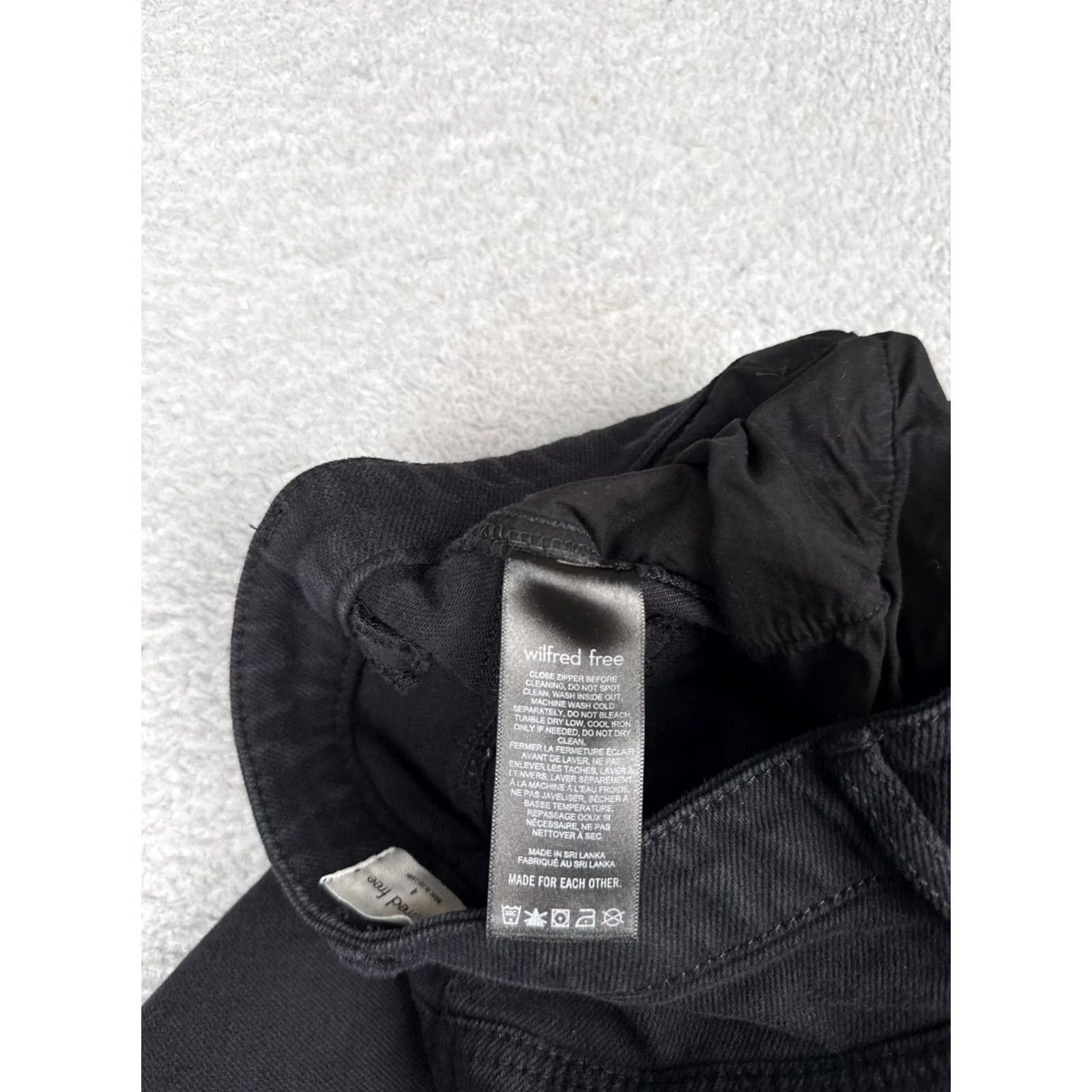 Vintage Wilfred Free Jeans Women 4 Black Dark Wash High Rise Straight Denim 25x30 Regular 5-Pocket Size 27" / US 4 / IT 40 - 7 Thumbnail