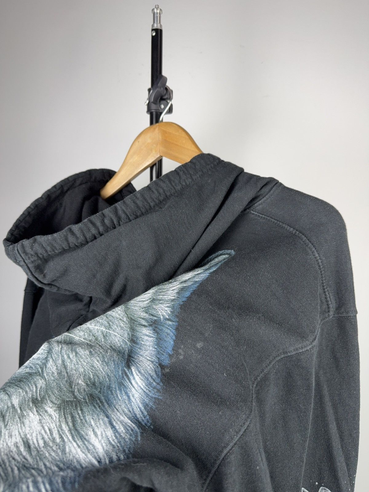 Vintage 00s Rock Eagle Wolf Print Zip Hoodie With Graphic Sleeves Size US L / EU 52-54 / 3 - 15 Thumbnail