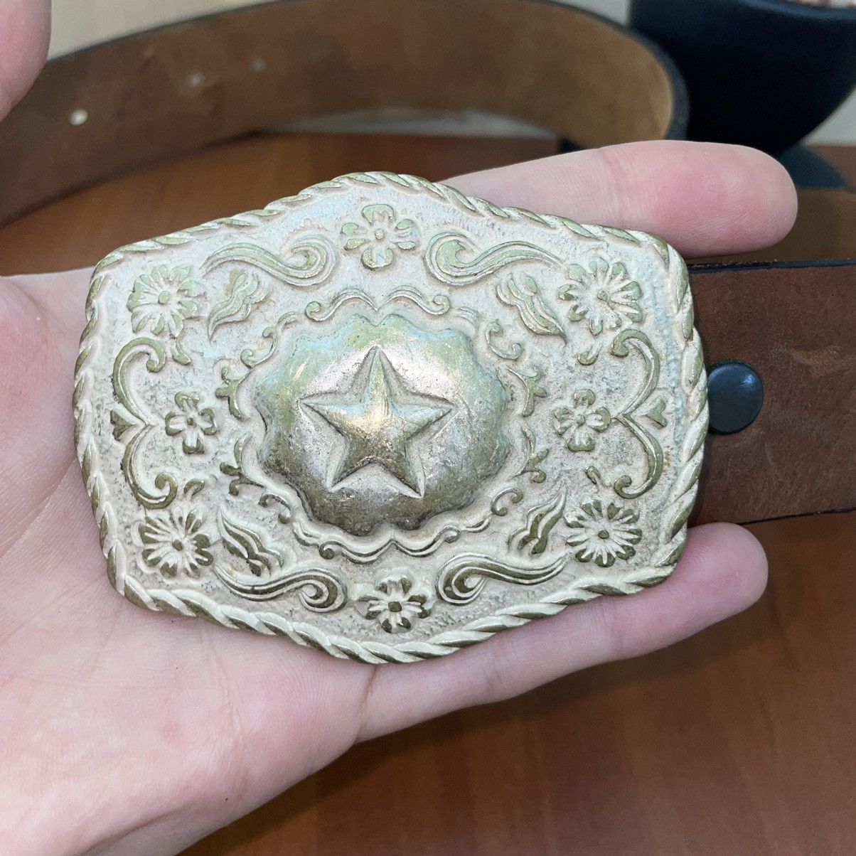 Vintage Vintage Avantgarde y2k streetwear leather belt 80-90s Size ONE SIZE - 3 Thumbnail