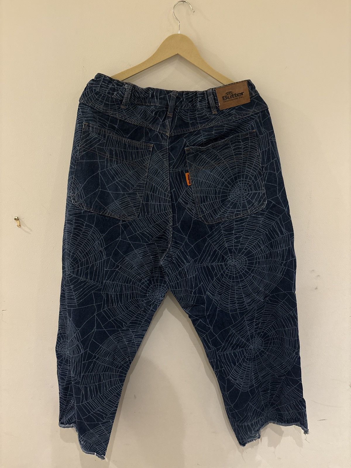 Navy Spider Web Butter Jeans
