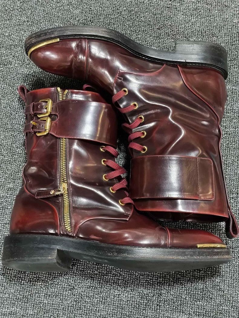 Louis Vuitton Red Louis Vuitton Leather Ankle Boots -2505 Size US 5 / IT 35 - 3 Thumbnail