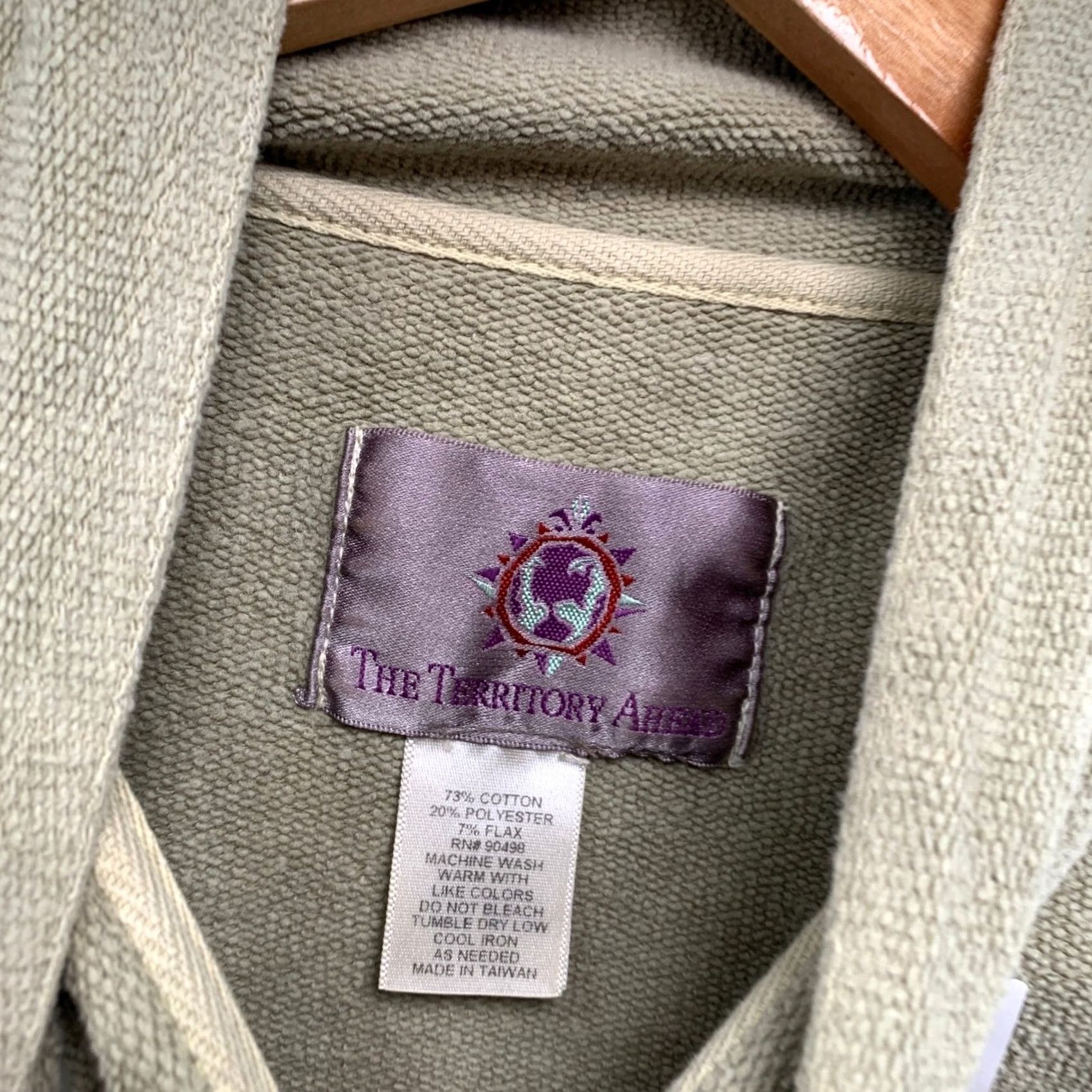 The Territory Ahead VINTAGE The Territory Ahead Green Fleece Pullover Mock Quarter Button 90s Mens L Size US L / EU 52-54 / 3 - 3 Thumbnail