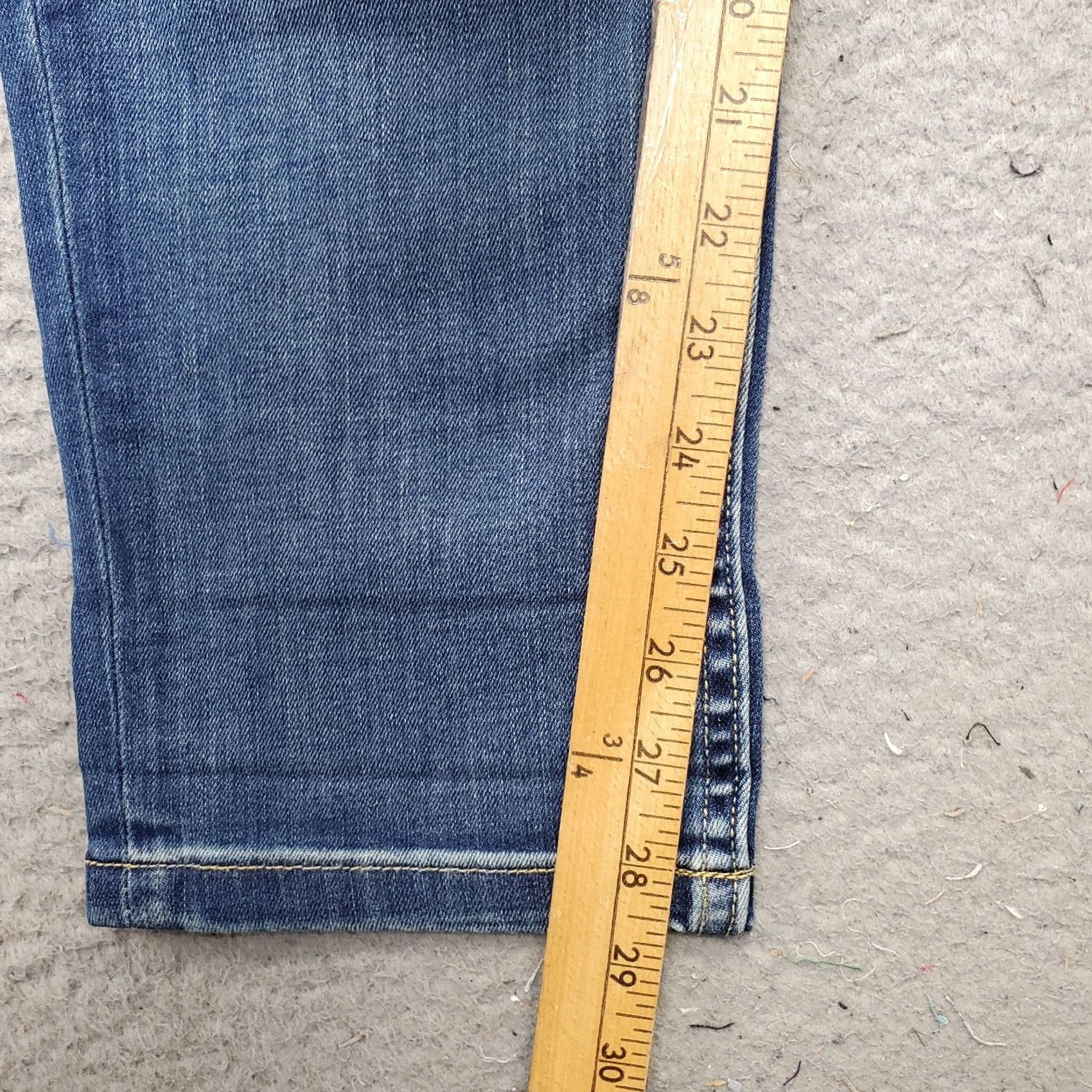 Harley Davidson Harley-Davidson Womens Jeans 30 Blue Denim Stretch Whiskered Straight Boyfriend Size 30 Size 30" / US 8 / IT 44 - 3 Thumbnail
