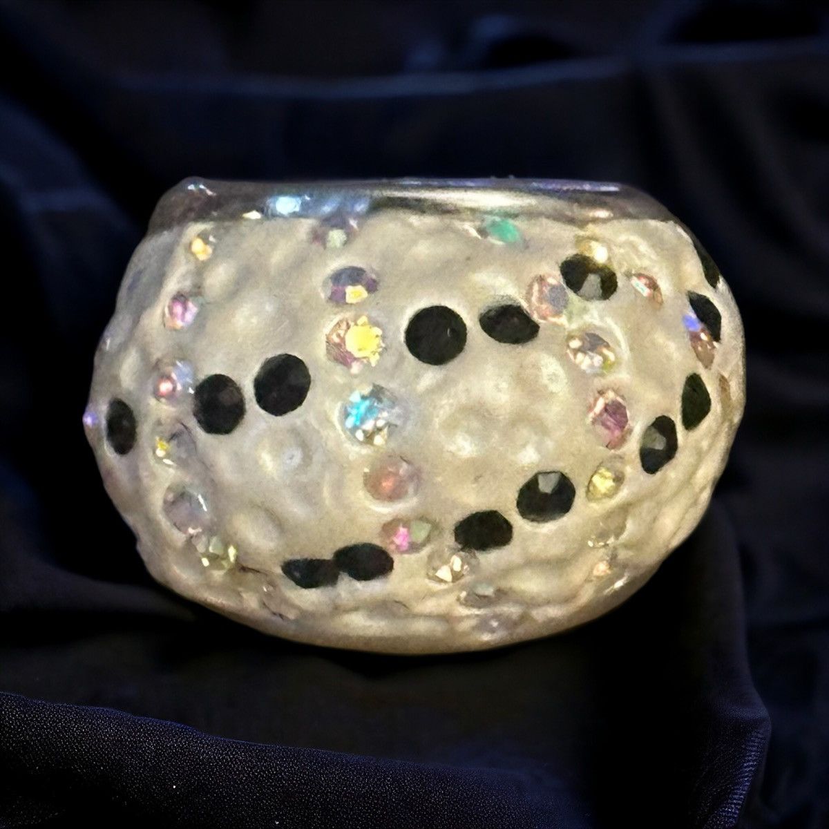 Other White rhinestone stretch dome ring Size ONE SIZE - 1 Thumbnail