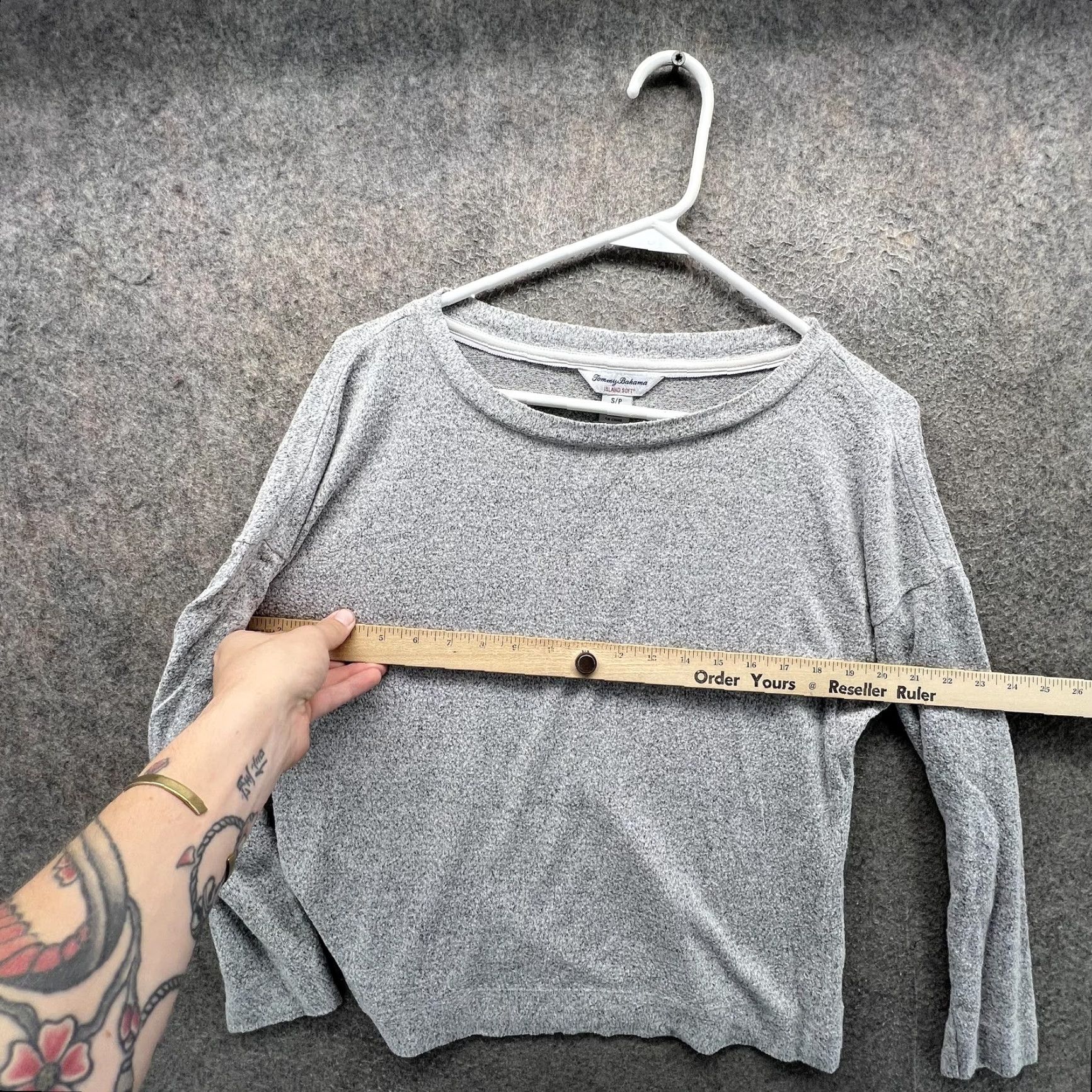 Tommy Bahama Tommy Bahama Sweater Womens Small Gray Island Soft Scoop Neck Knit Pullover Size S / US 4 / IT 40 - 3 Thumbnail