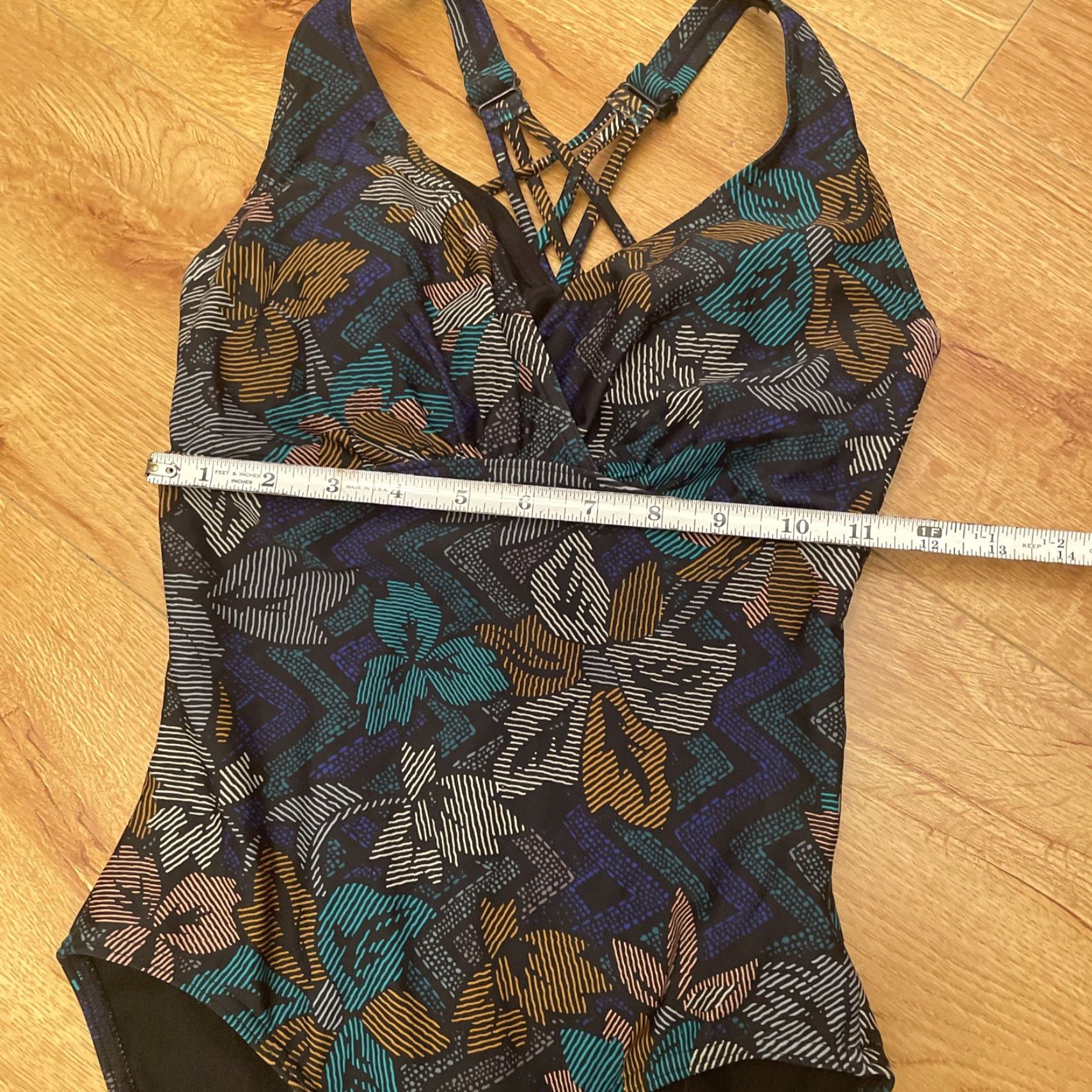Prana Prana One Piece Swimsuit Women XS New Green Floral Bohemian NWT Strappy Size ONE SIZE - 5 Thumbnail