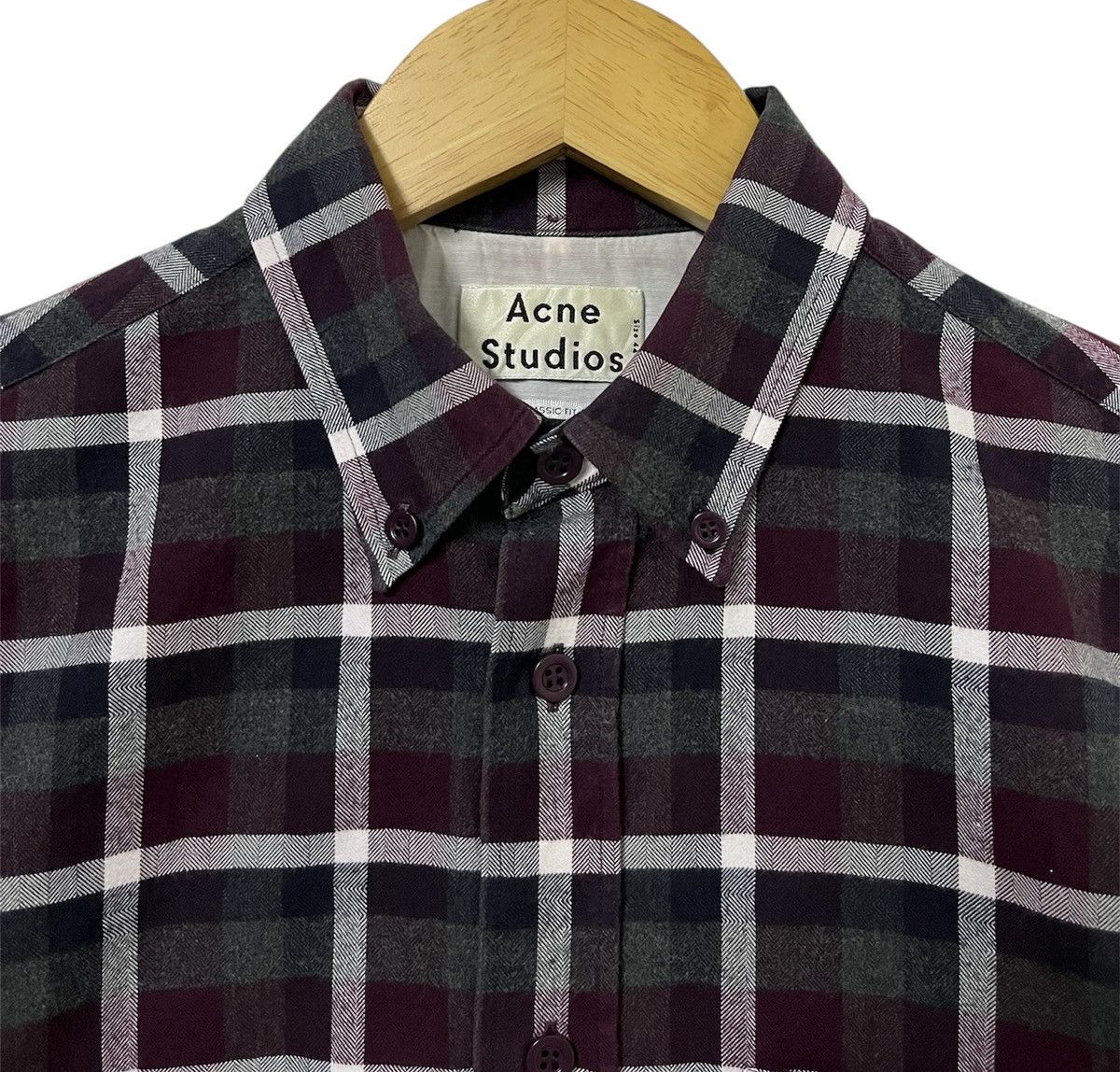 ACNE STUDIOS ISHERWOOD CHECKERED CASUAL SHIRT