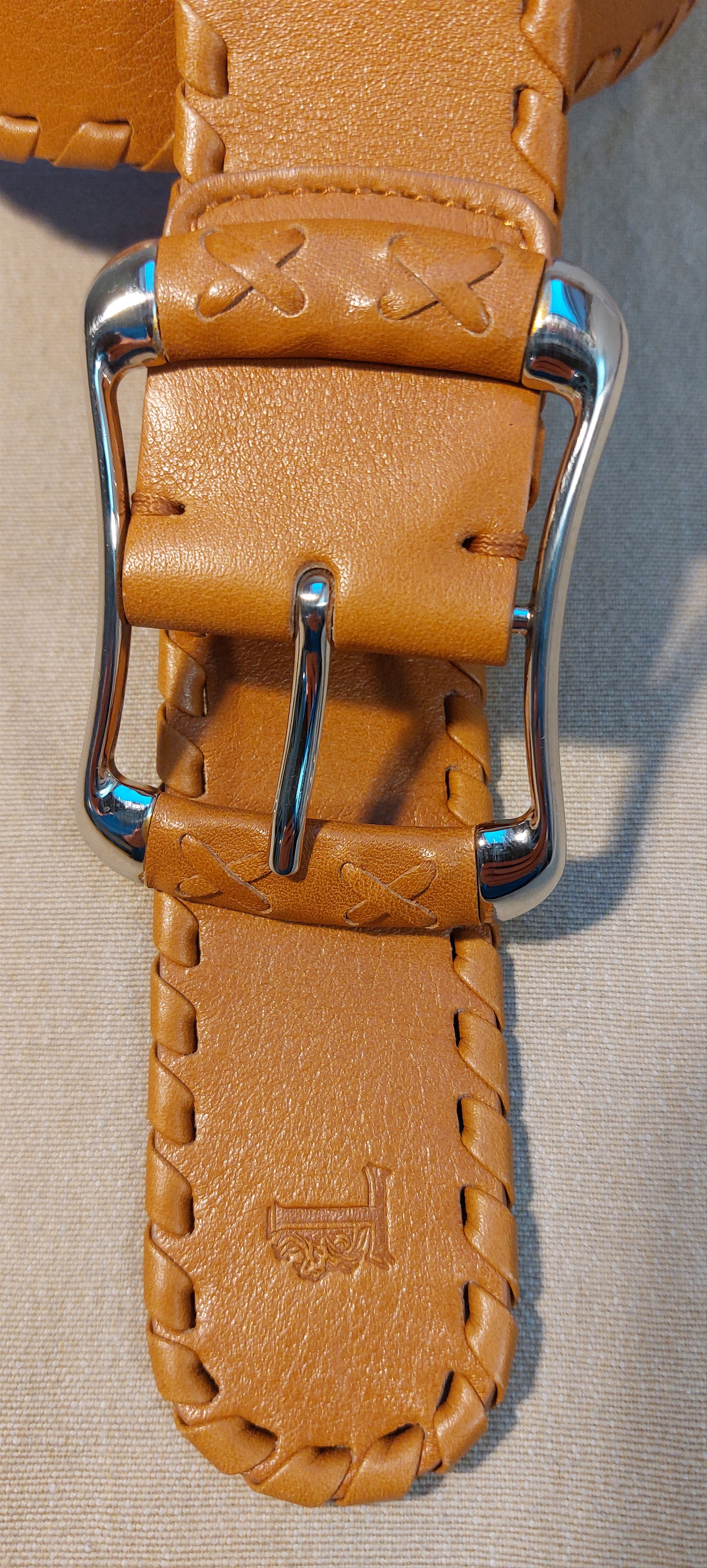 Tod’s Vintage Leather Belt 85 Brown Braided Like New