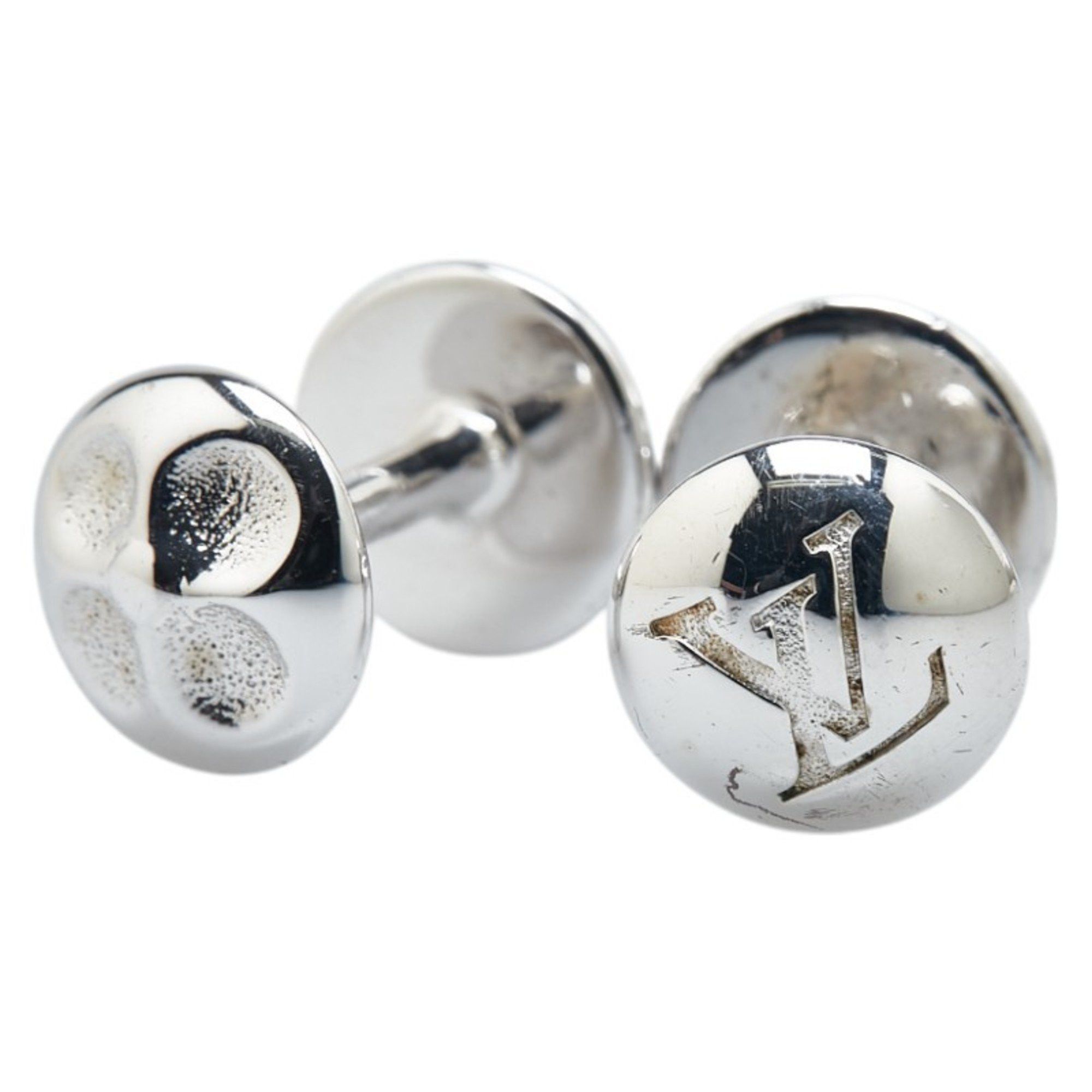Louis Vuitton Louis Vuitton Taiga Button de Manchette Cufflinks M30976 Green SV925 Silver Leather Men's LOUIS VUITTON Size ONE SIZE - 1 Thumbnail