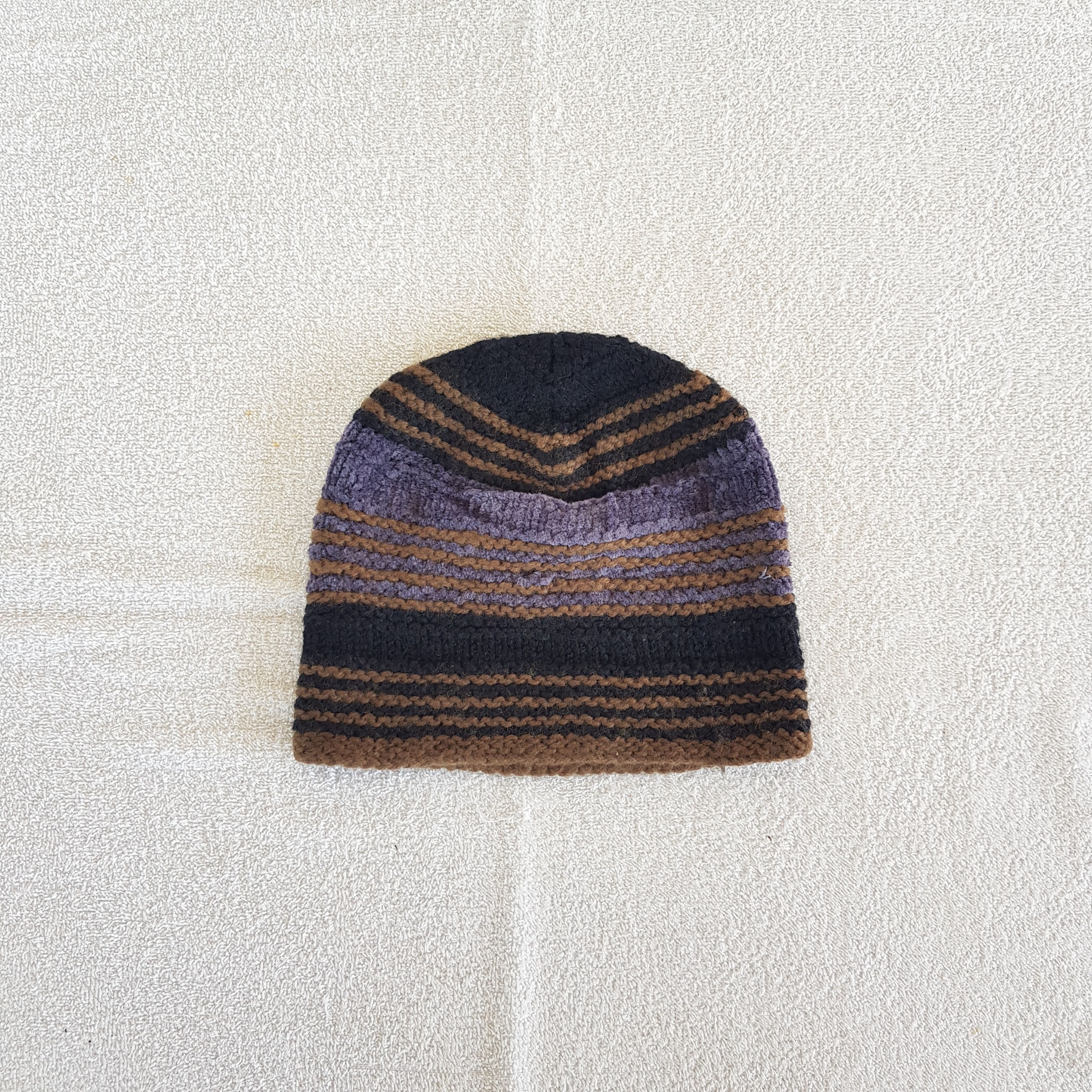 Japanese Brand Vintage Japanese Beanie Ribbed Fair Isle Knit Snow Caps Hats Size ONE SIZE - 5 Thumbnail