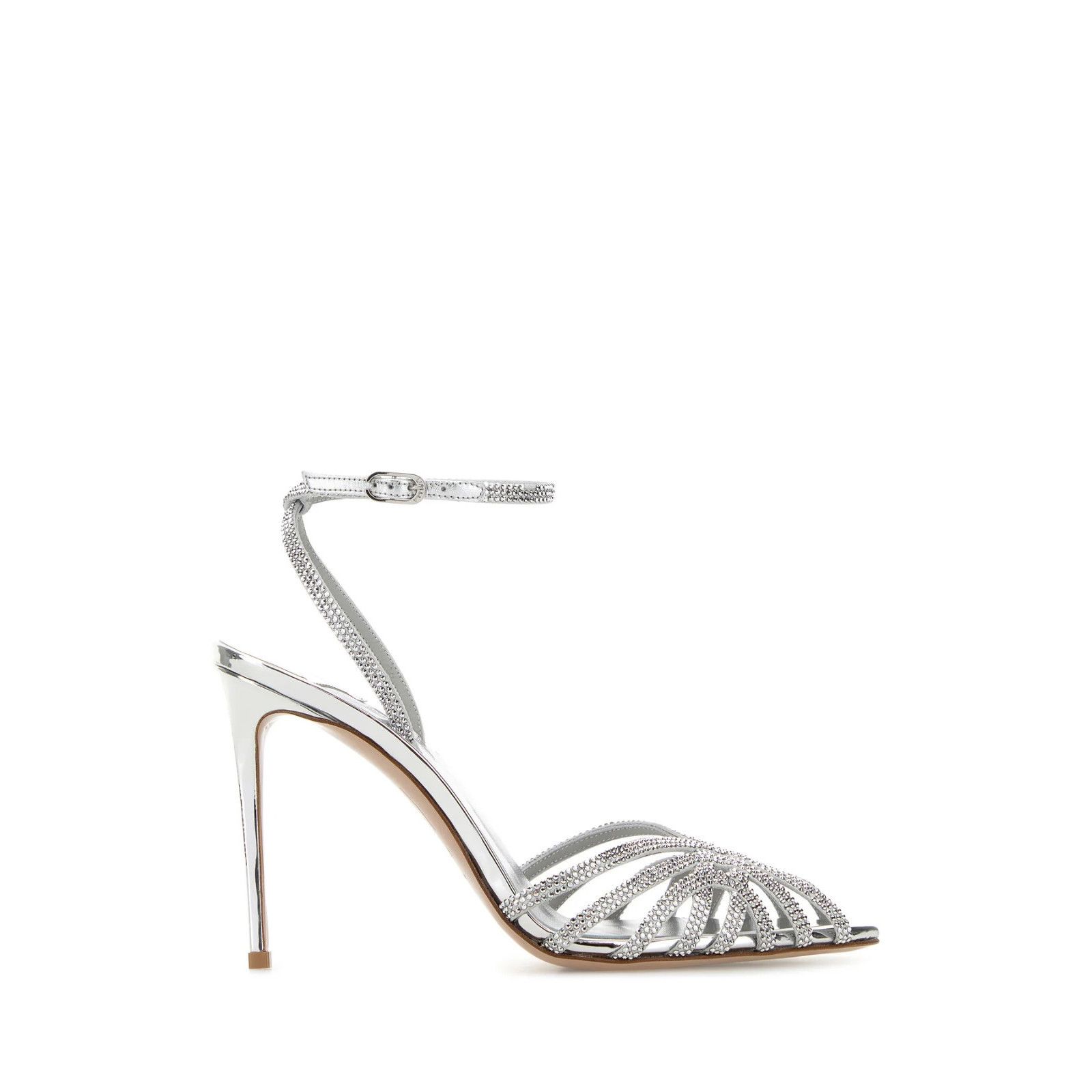 LE SILLA Embrace Silver 105mm Sandals New & Authentic (Women