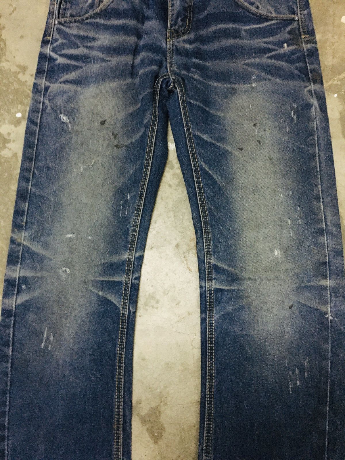 Japanese Brand Let’star Distressed Jeans (15) Size US 31 - 3 Thumbnail