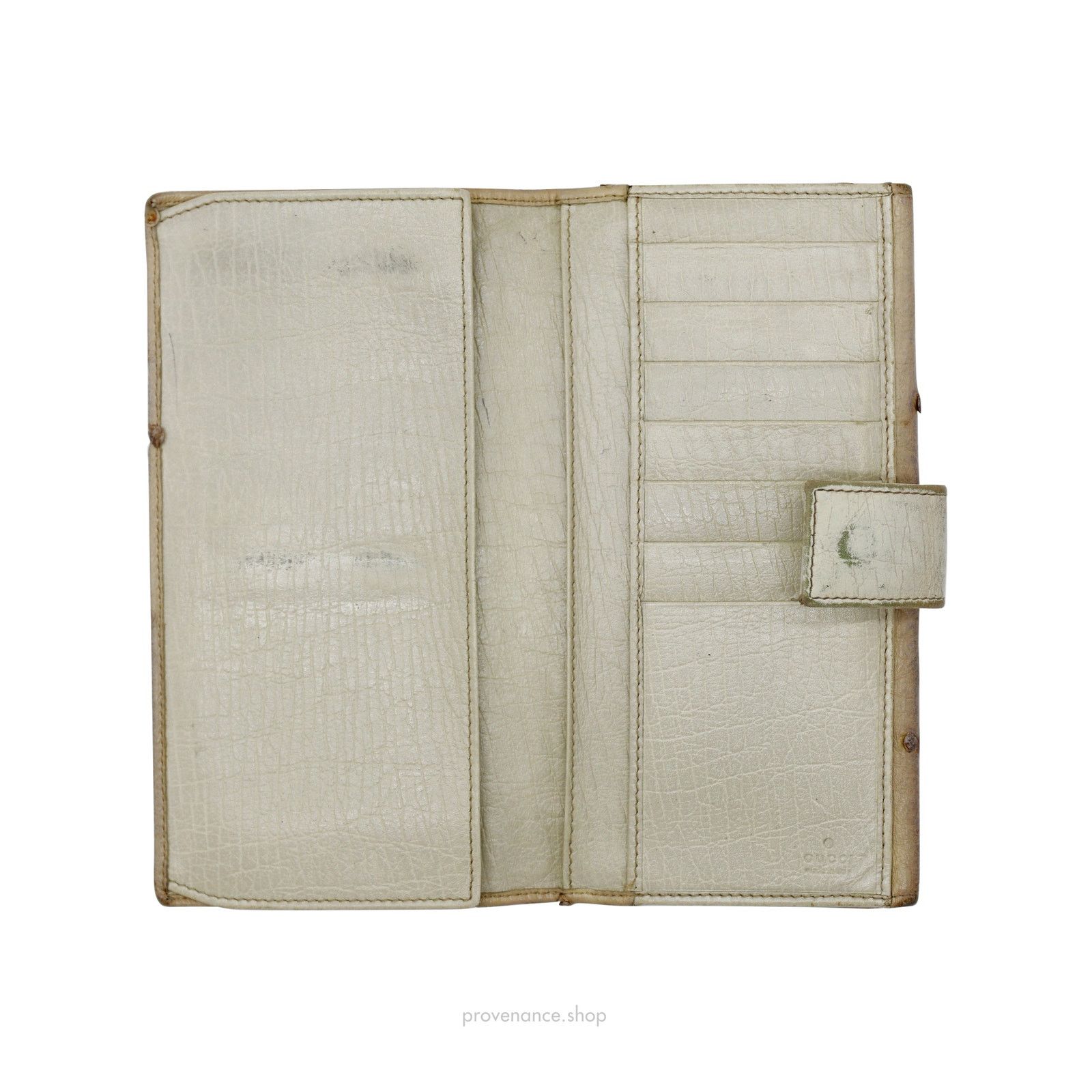 Gucci 🔴 Gucci Horsebit Long Wallet - Ivory Ostrich Leather Size ONE SIZE - 6 Thumbnail