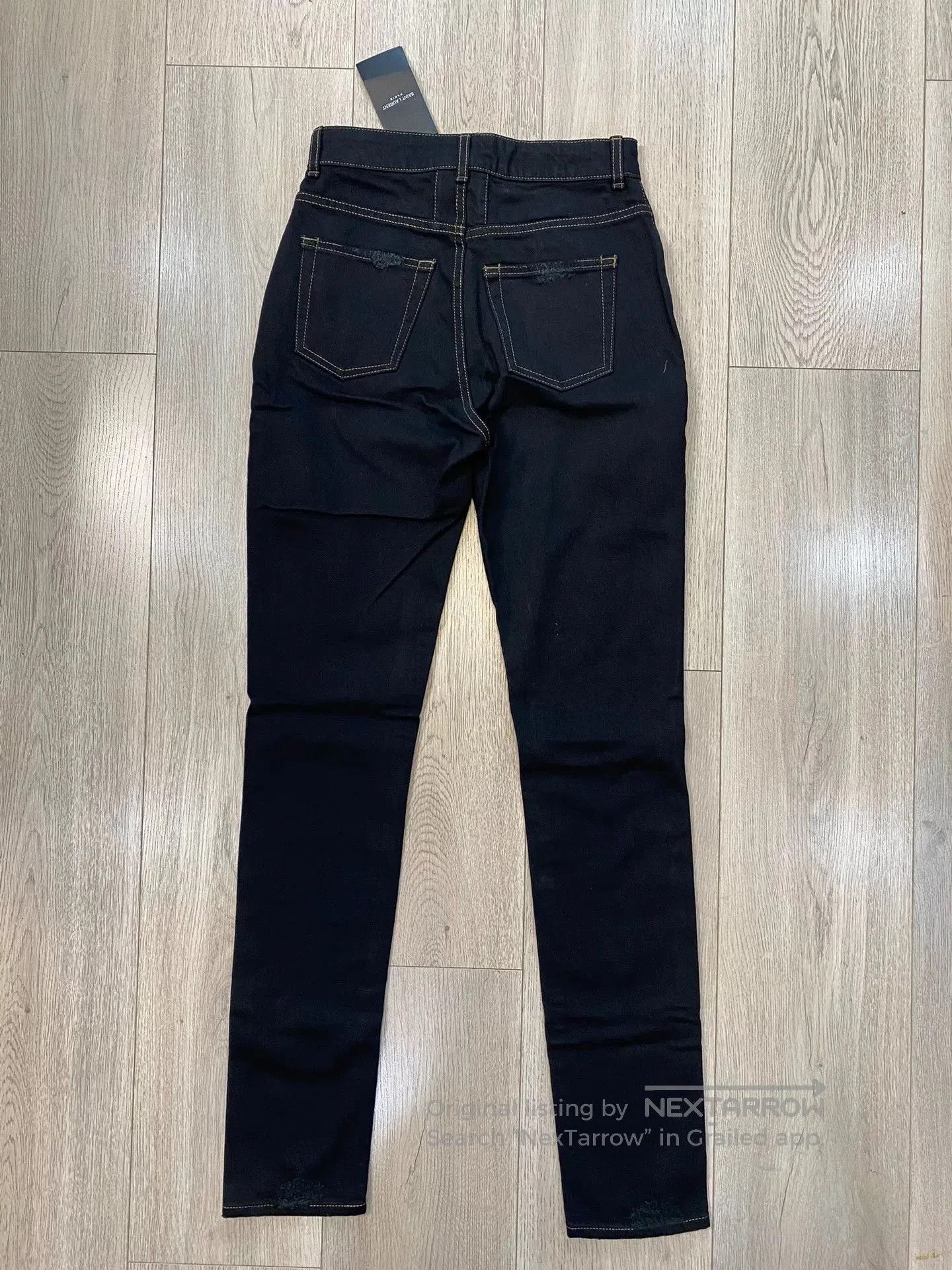 Saint Laurent Paris Saint Laurent Black Distressed Jeans. Size 26" / US 2 / IT 38 - 2 Thumbnail