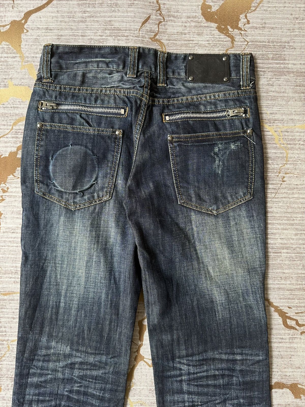 semanticdesign Semantics Design Multi Zipper Distressed Denim Size US 31 - 12 Thumbnail