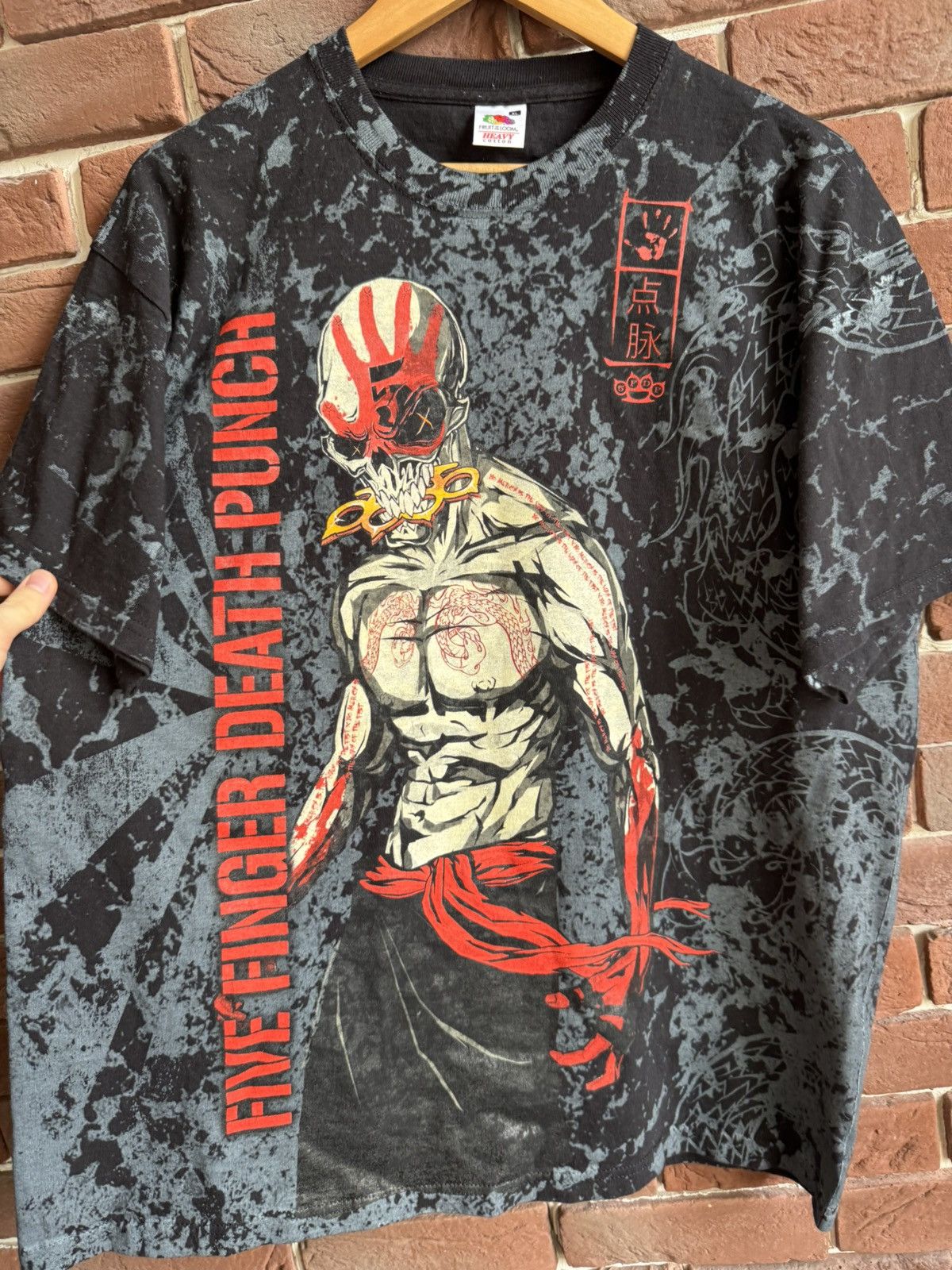 Band Tees Vintage Y2K Five Finger Death Punch Anime Art Band T Shirt Size US XL / EU 56 / 4 - 4 Thumbnail
