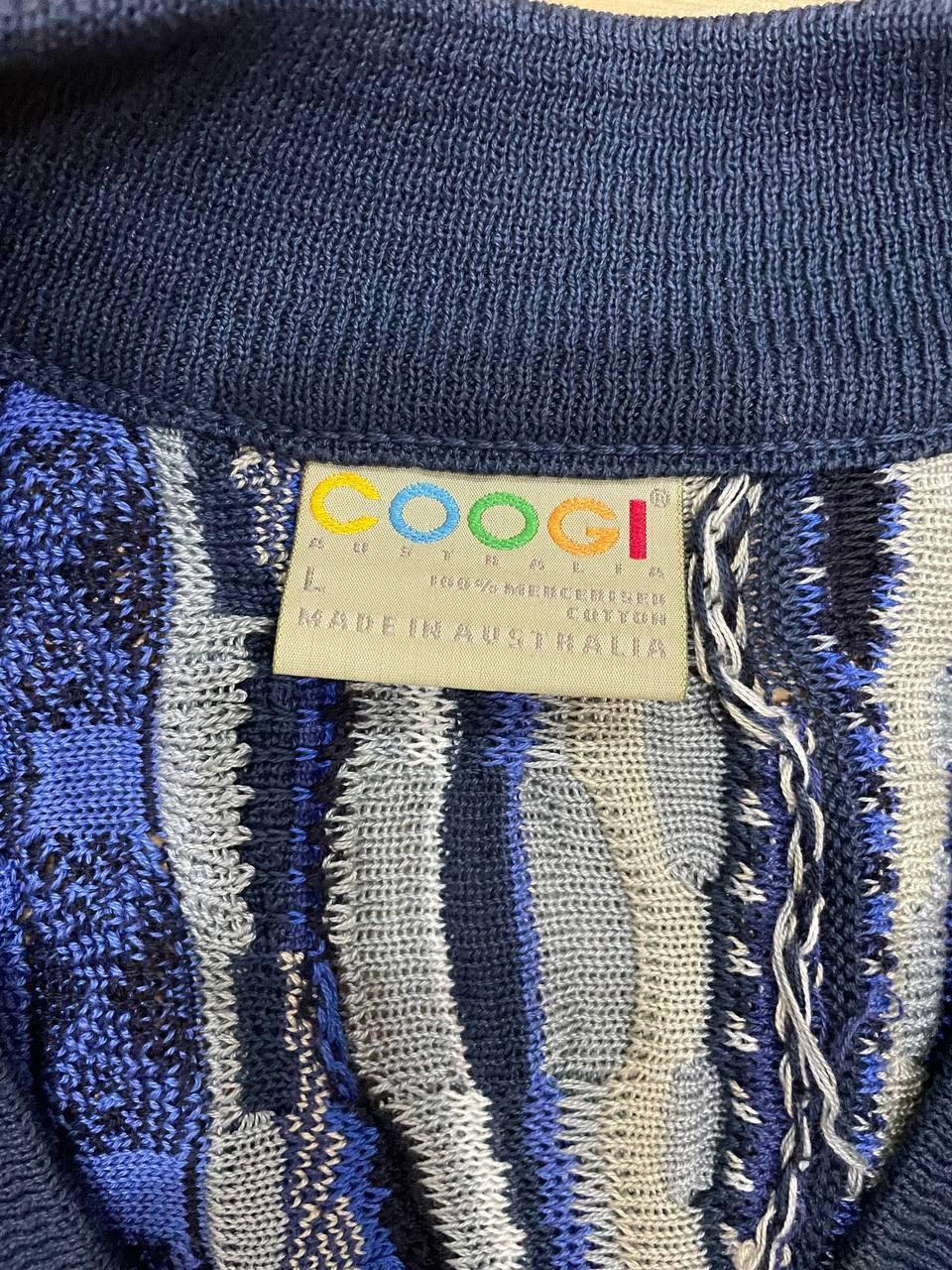 Coogi Vtg COOGI Australia Sweater Blue Knit Cotton Notorious BIG Size US L / EU 52-54 / 3 - 4 Thumbnail