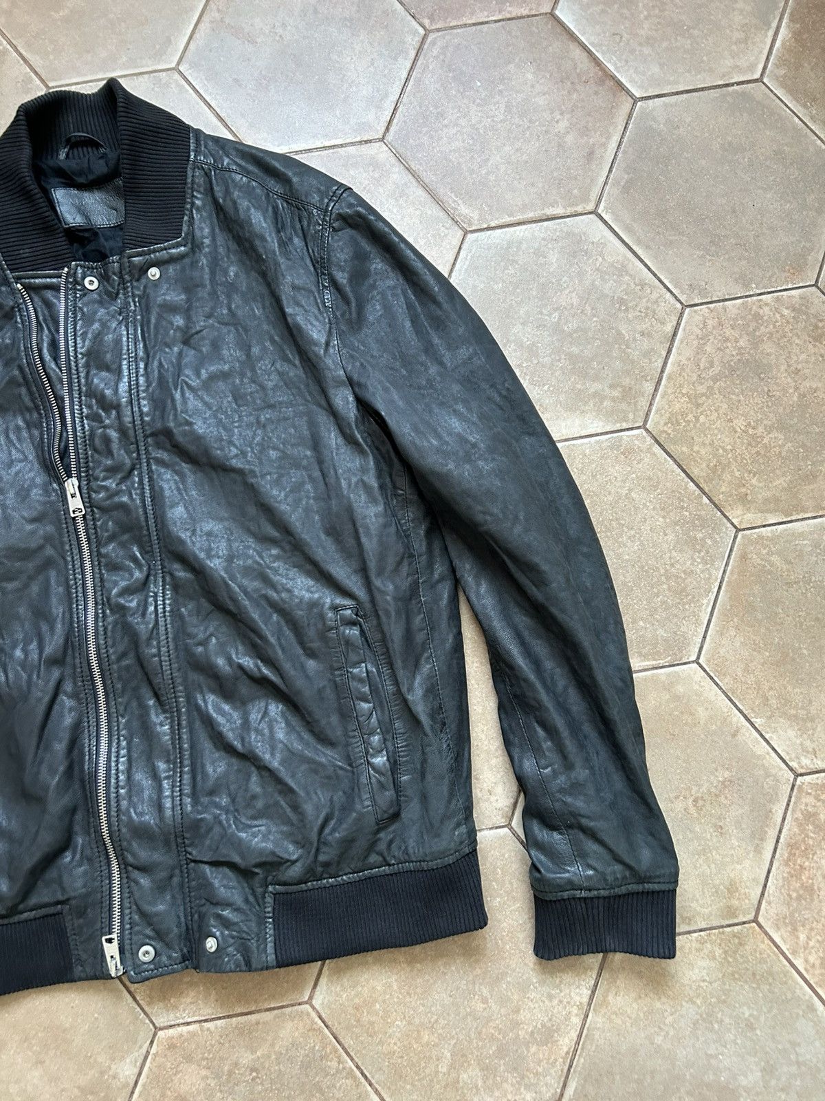 Allsaints All Saints Leather Jacket Biker Black Size US L / EU 52-54 / 3 - 3 Thumbnail