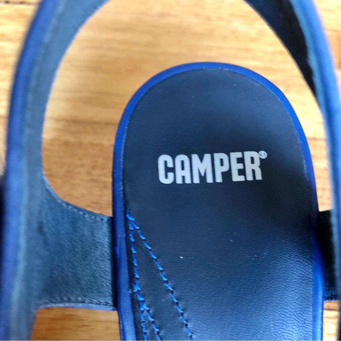 Camper Camper Leather Blue Sandals Wedge Heels 💙 Size US 7 / IT 37 - 2 Thumbnail