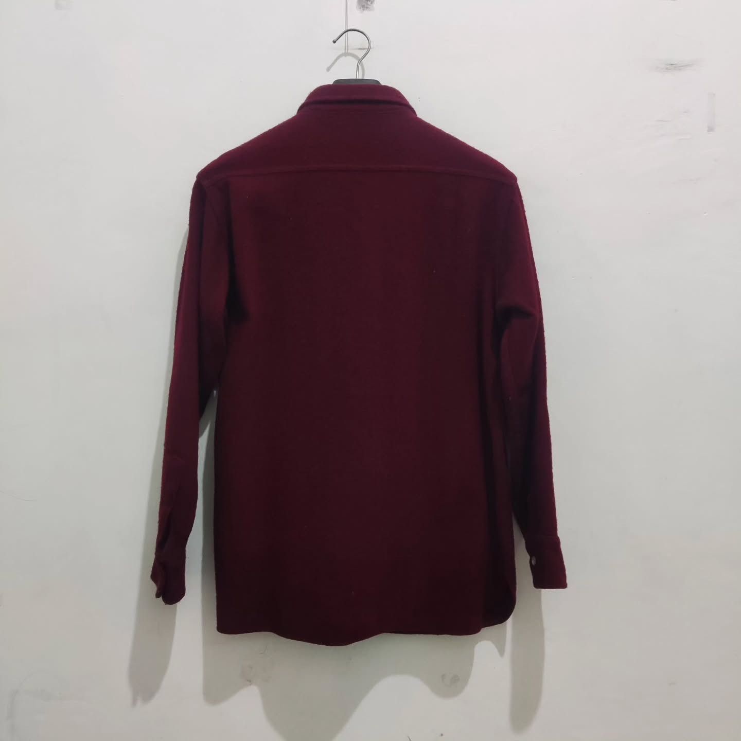 Other Wool rich Vintage Rugged Burgundy Flannel Shirt Size US L / EU 52-54 / 3 - 4 Thumbnail